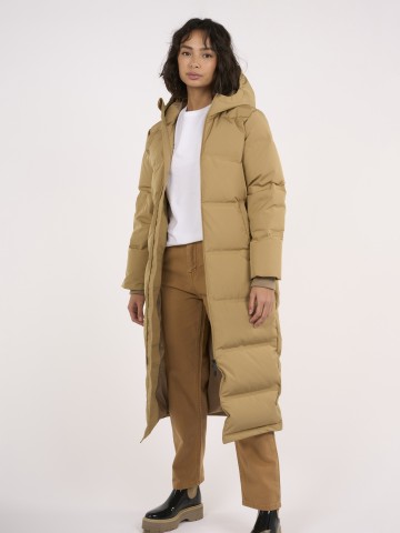 Mantel Allyssa Maxi Puffer Jacket kelp Knowledge Cotton Apparel