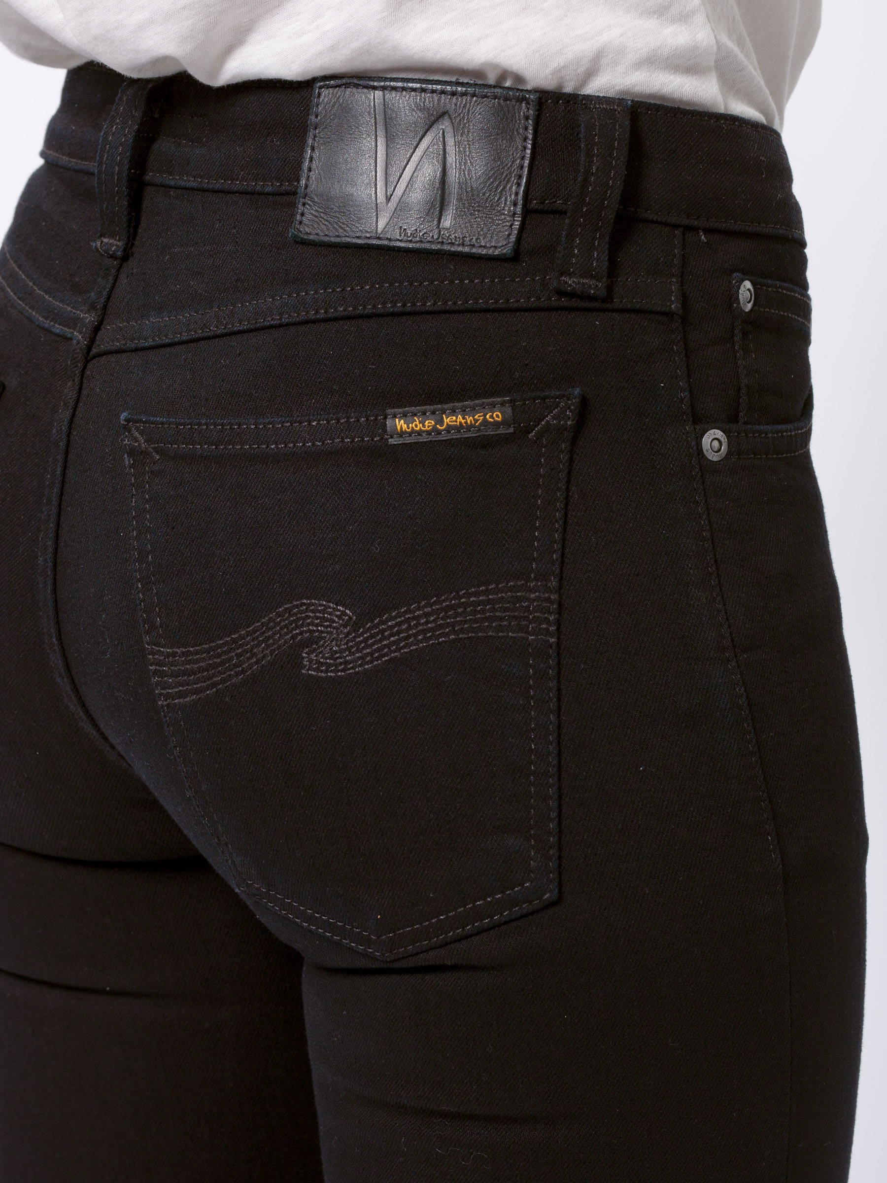 Jeans Hose Skinny Lin black black organic Nudie Jeans
