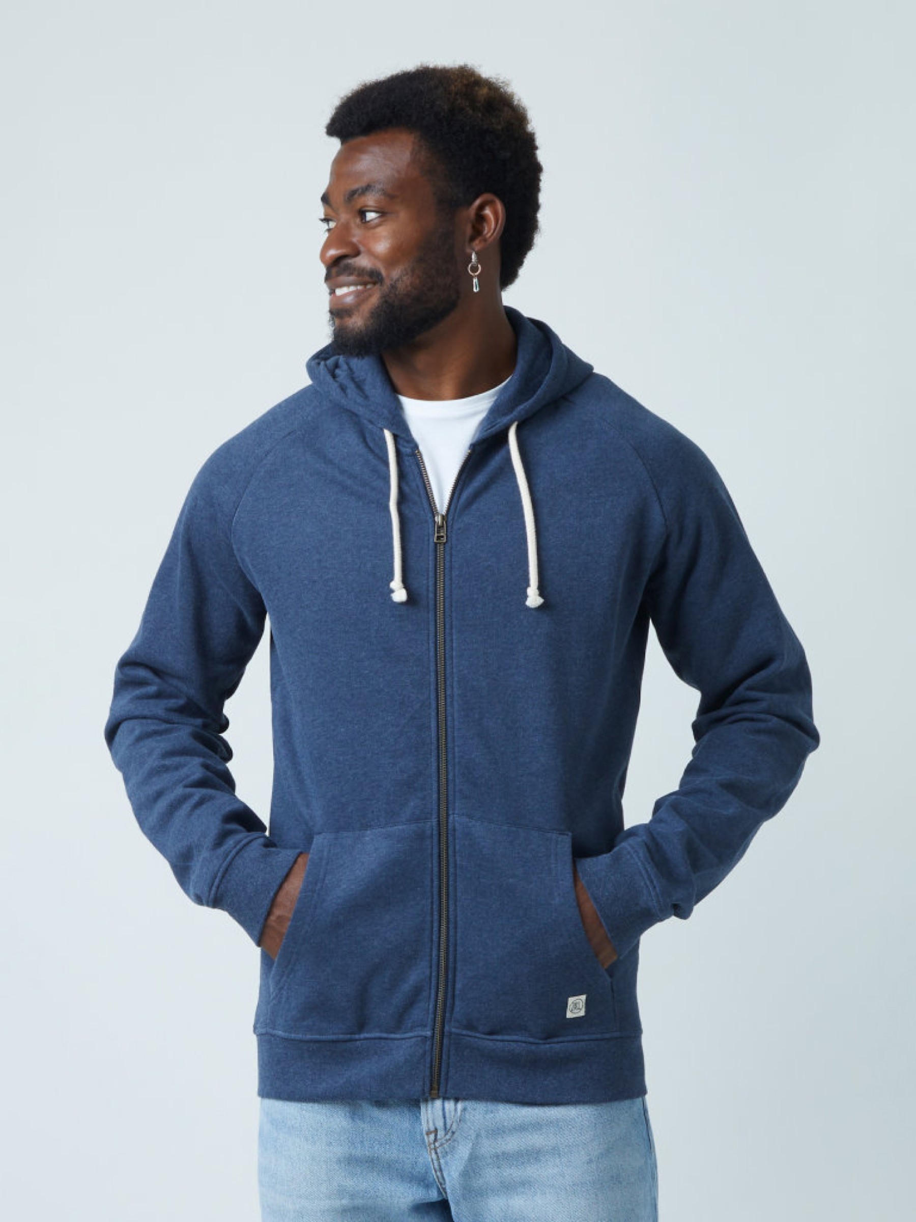 Zipper Zip-Hoodie Basic Men blue stone ZRCL