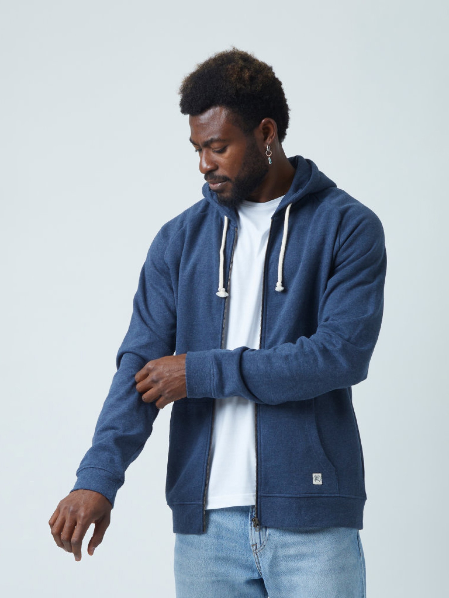 Zipper Zip-Hoodie Basic Men blue stone ZRCL