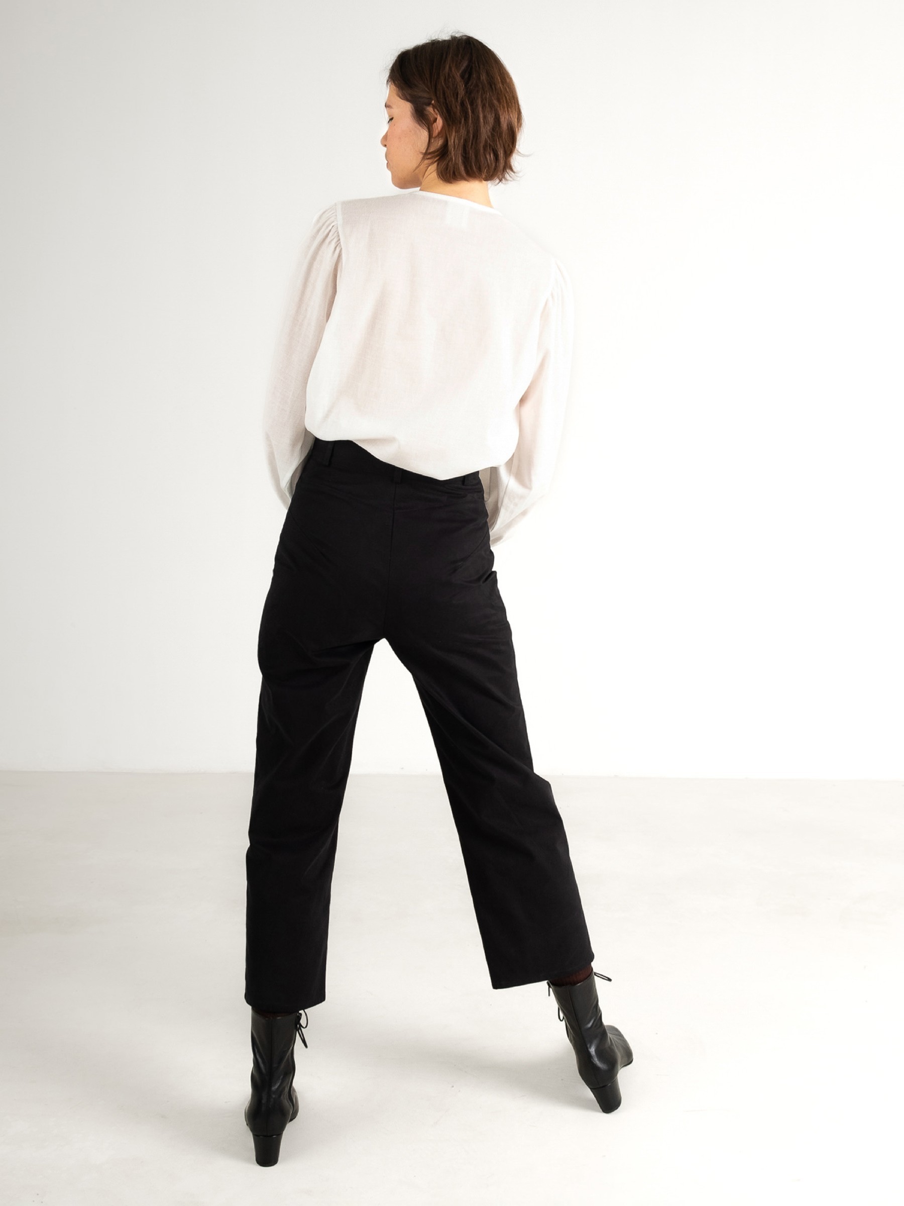 Bluse Puffed Sleeves Shirt white CUS
