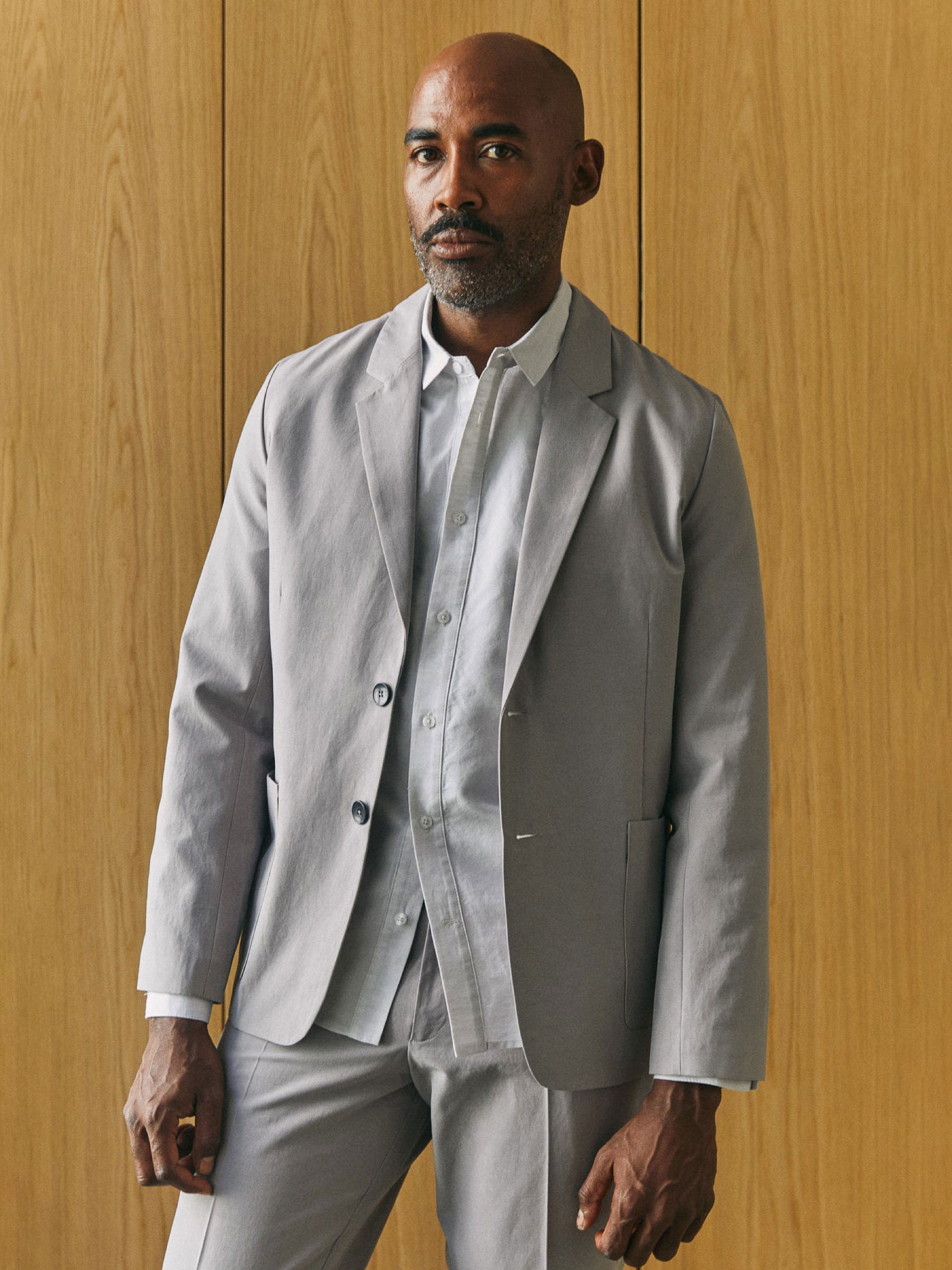 Enver Blazer stone grey tencel About Companions