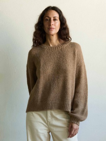 Pullover Lora Knit Sweater Undyed camel Jungle Folk