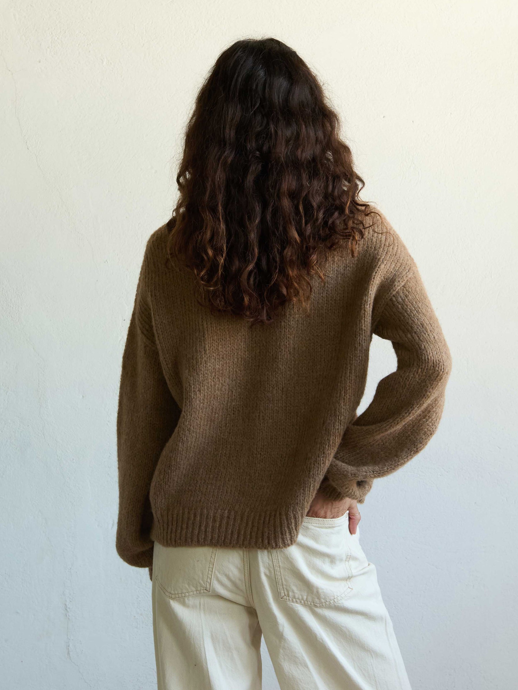 Pullover Lora Knit Sweater Undyed camel Jungle Folk