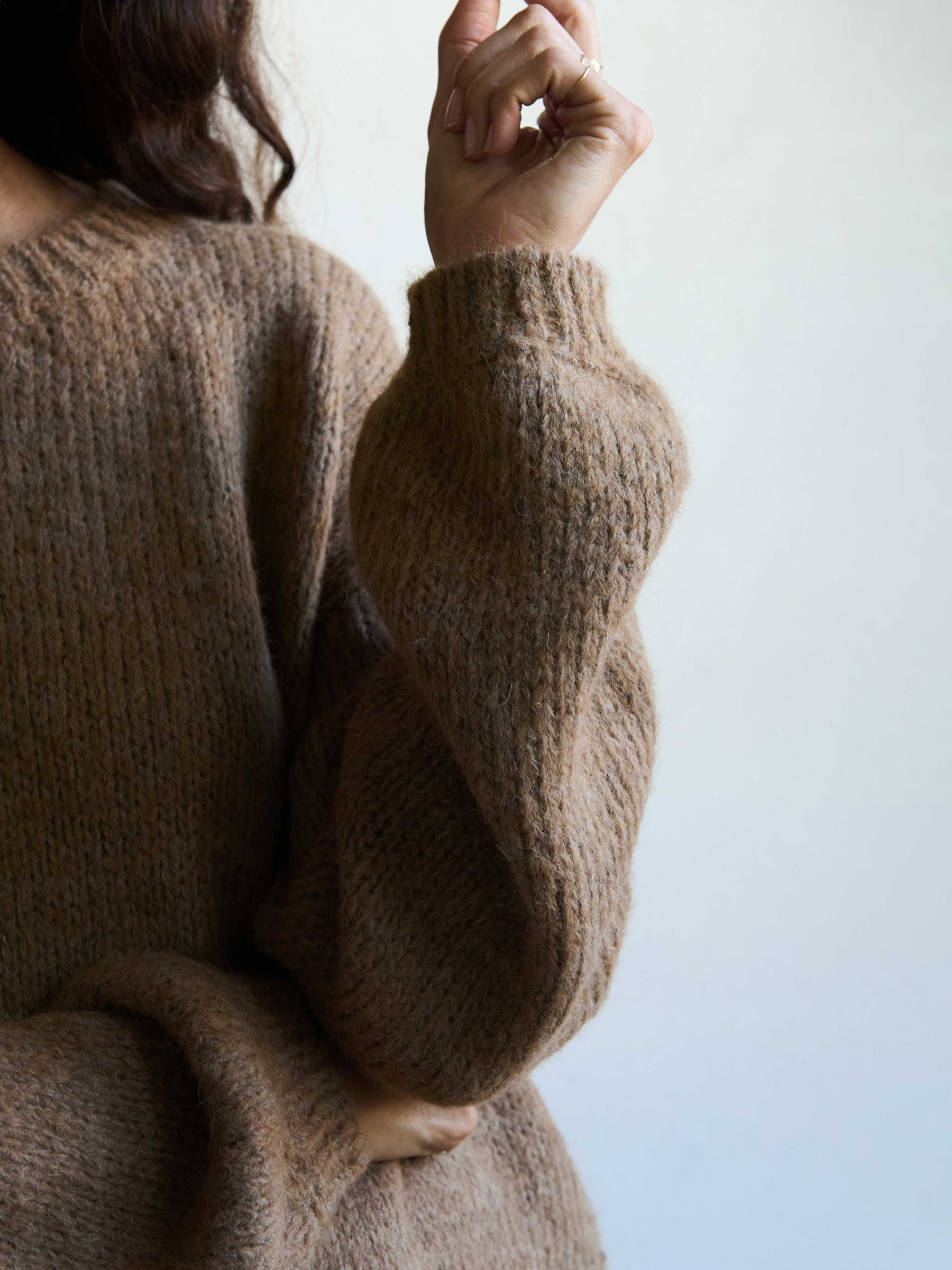 Pullover Lora Knit Sweater Undyed camel Jungle Folk