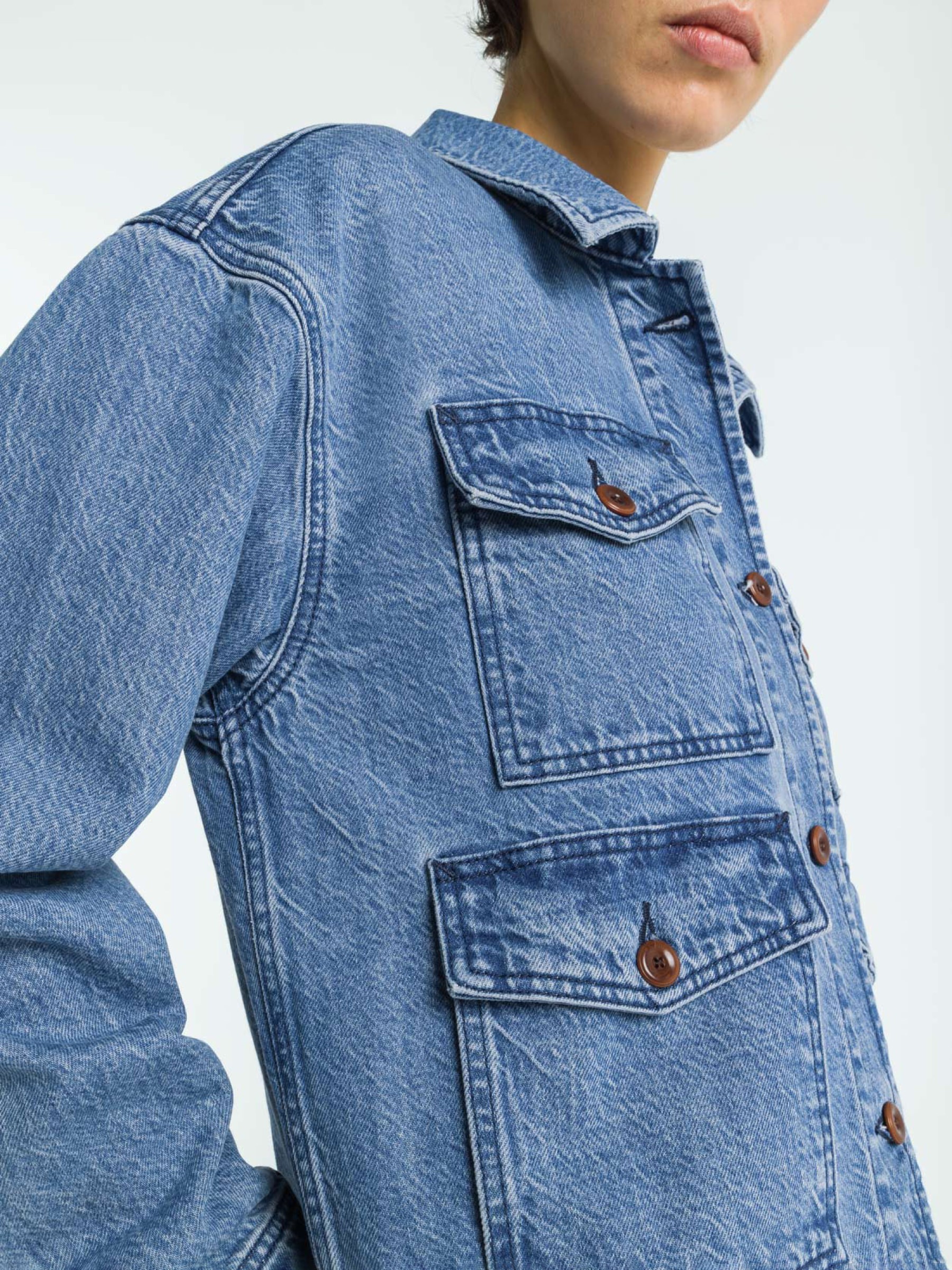 Jeansjacke Meisho jim mid marble Kings of Indigo – K.O.I.