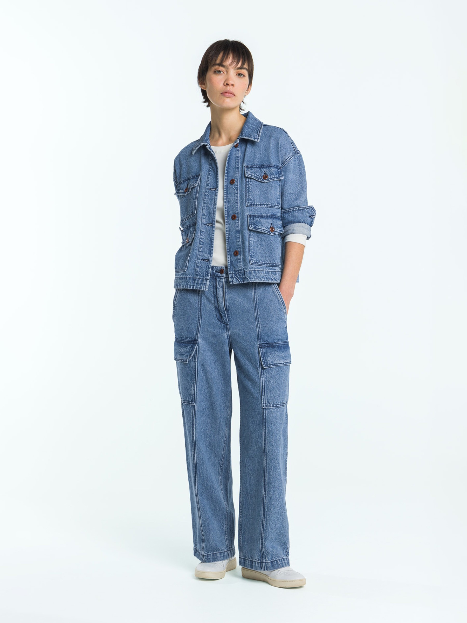 Jeansjacke Meisho jim mid marble Kings of Indigo – K.O.I.