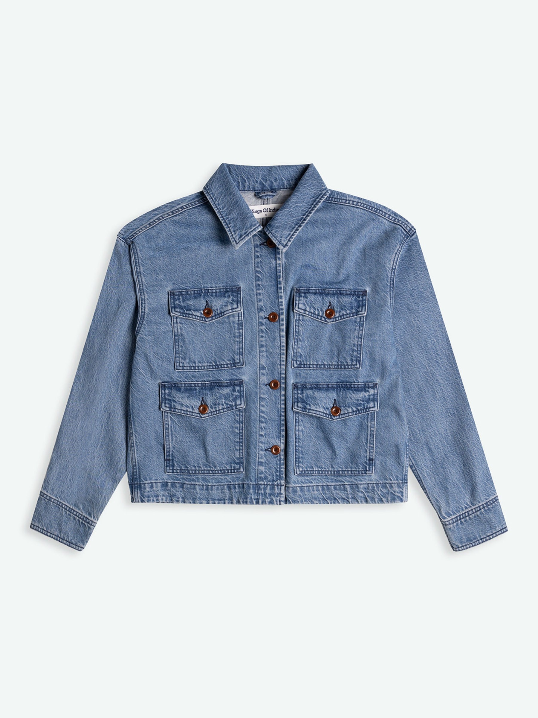 Jeansjacke Meisho jim mid marble Kings of Indigo – K.O.I.