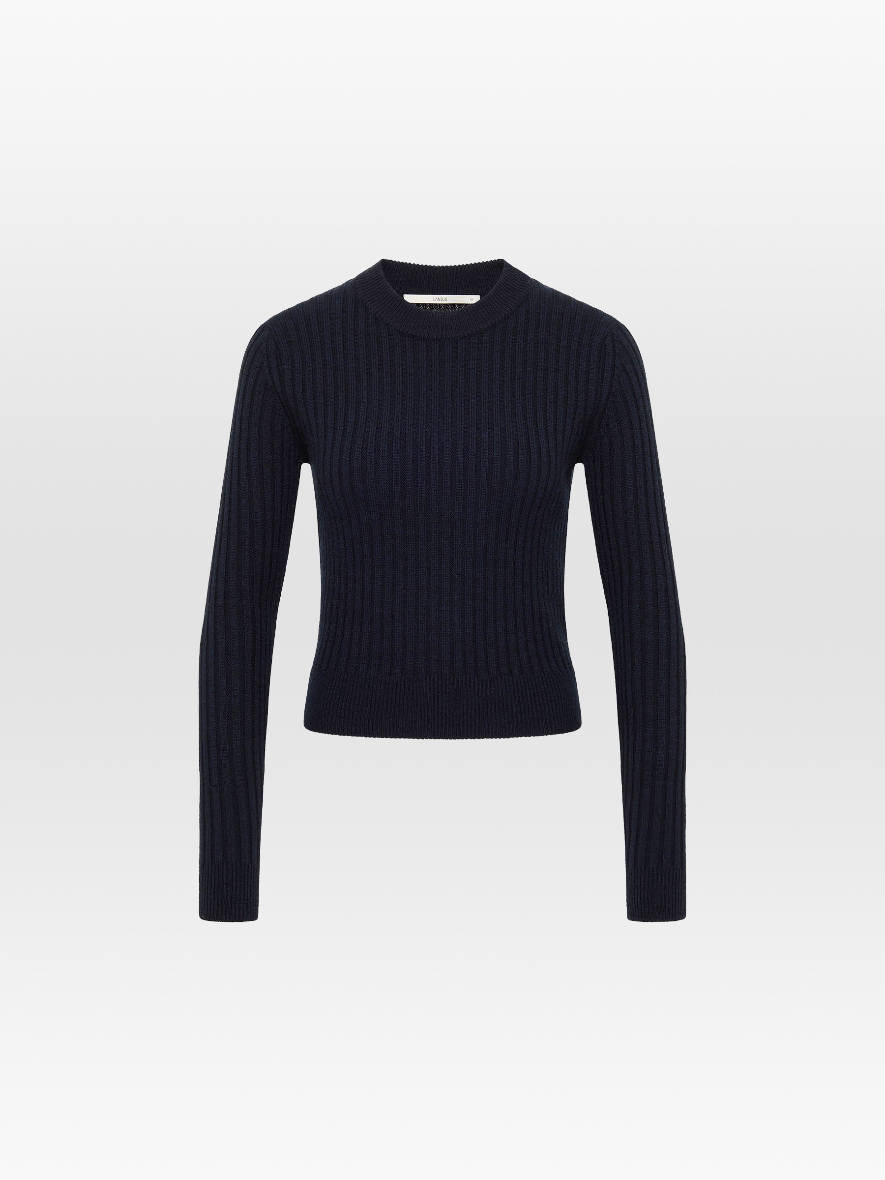 Rippenpullover midnight melange Lanius