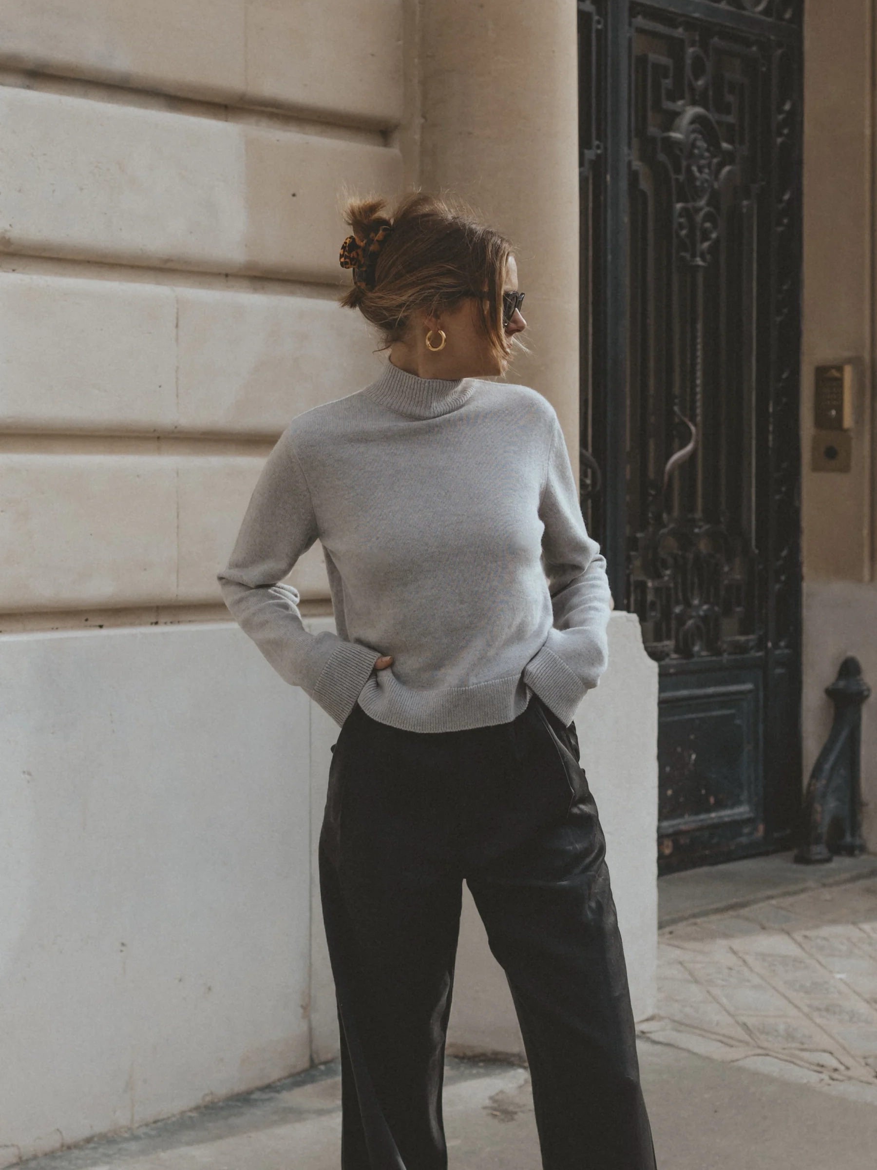 Pullover The Mock Neck Sweater light grey Pura