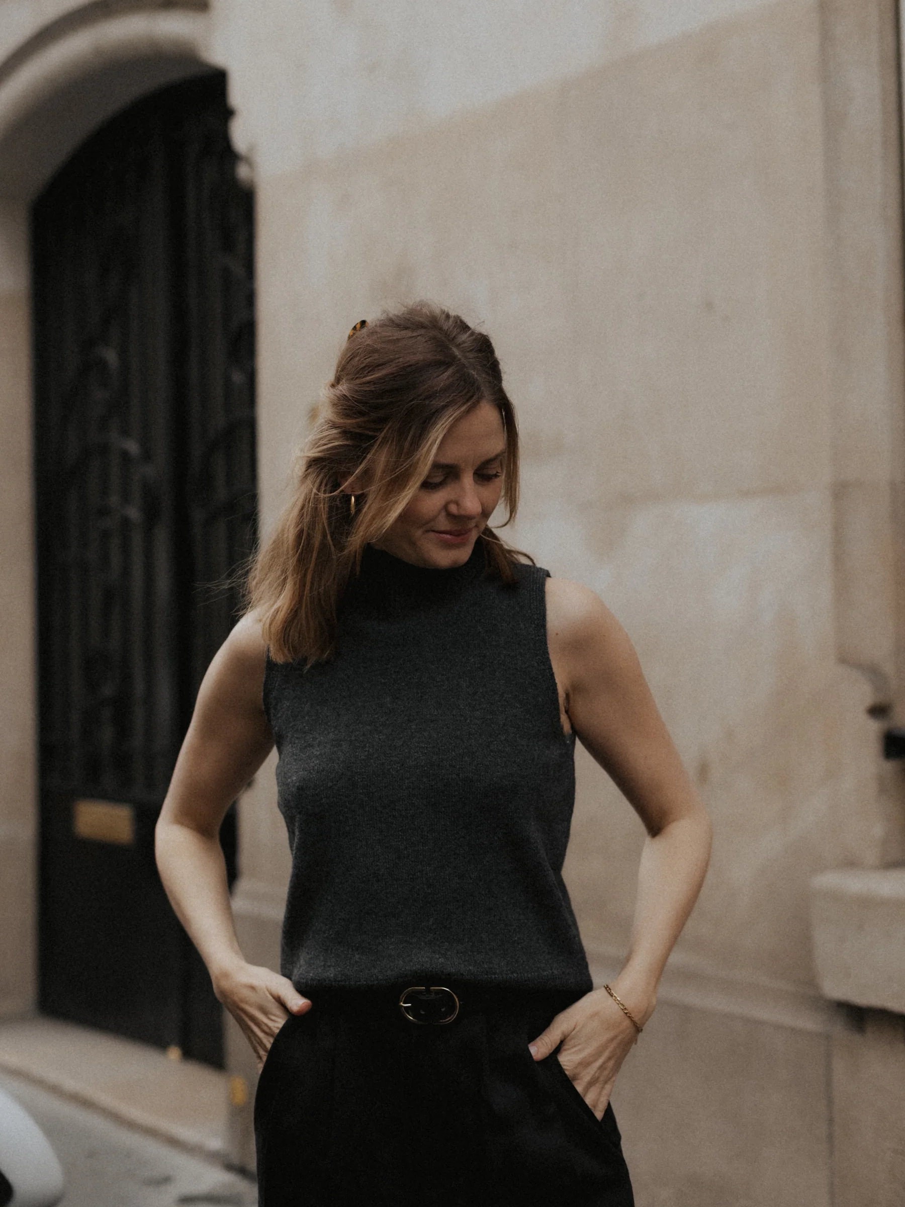 Pullunder The Mock Neck Tank dark grey Pura