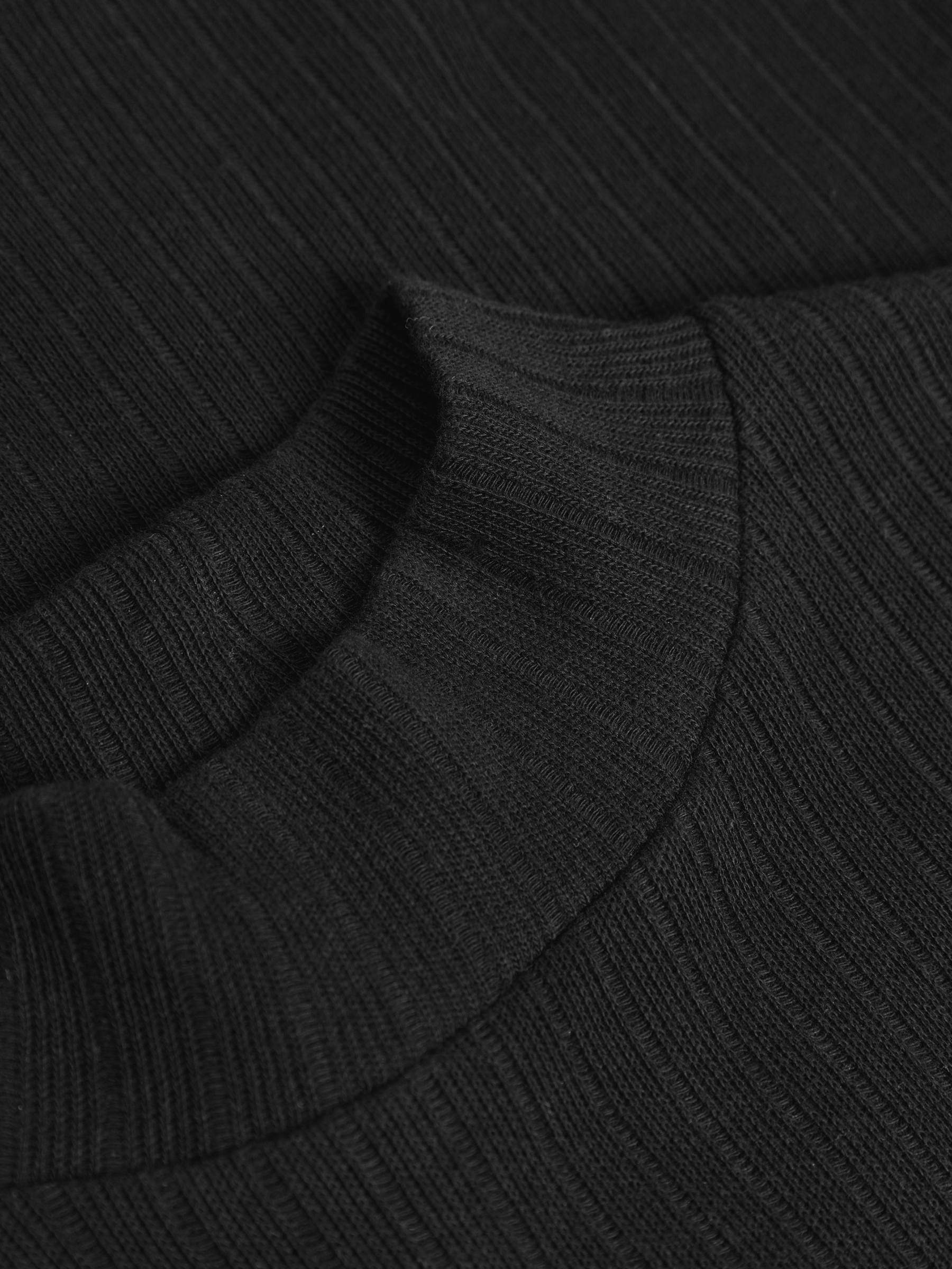 Heavy Ribbed Longsleeve true black Rotholz