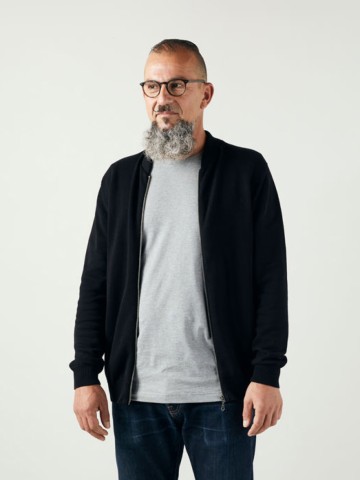Cardigan Men Bowler Jacket Swiss Edition black ZRCL