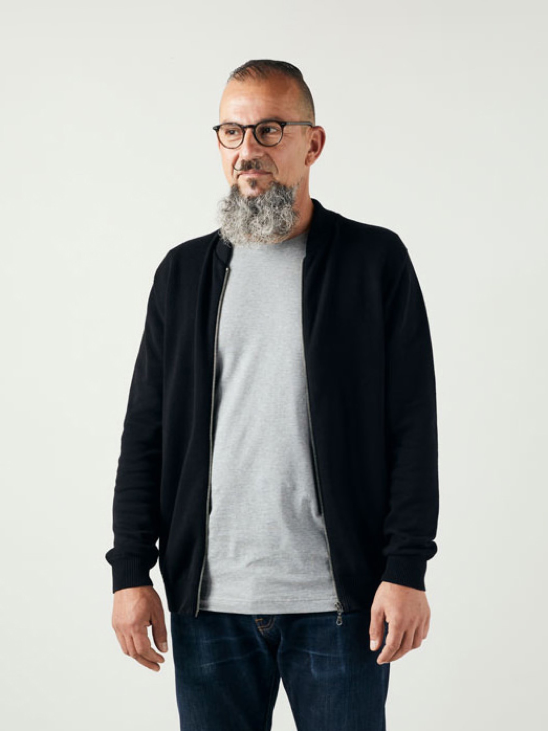 Cardigan Men Bowler Jacket Swiss Edition black ZRCL