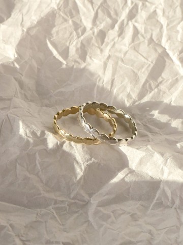 Fingerring Beaded Stacking Ring 9ct gold Wild Fawn