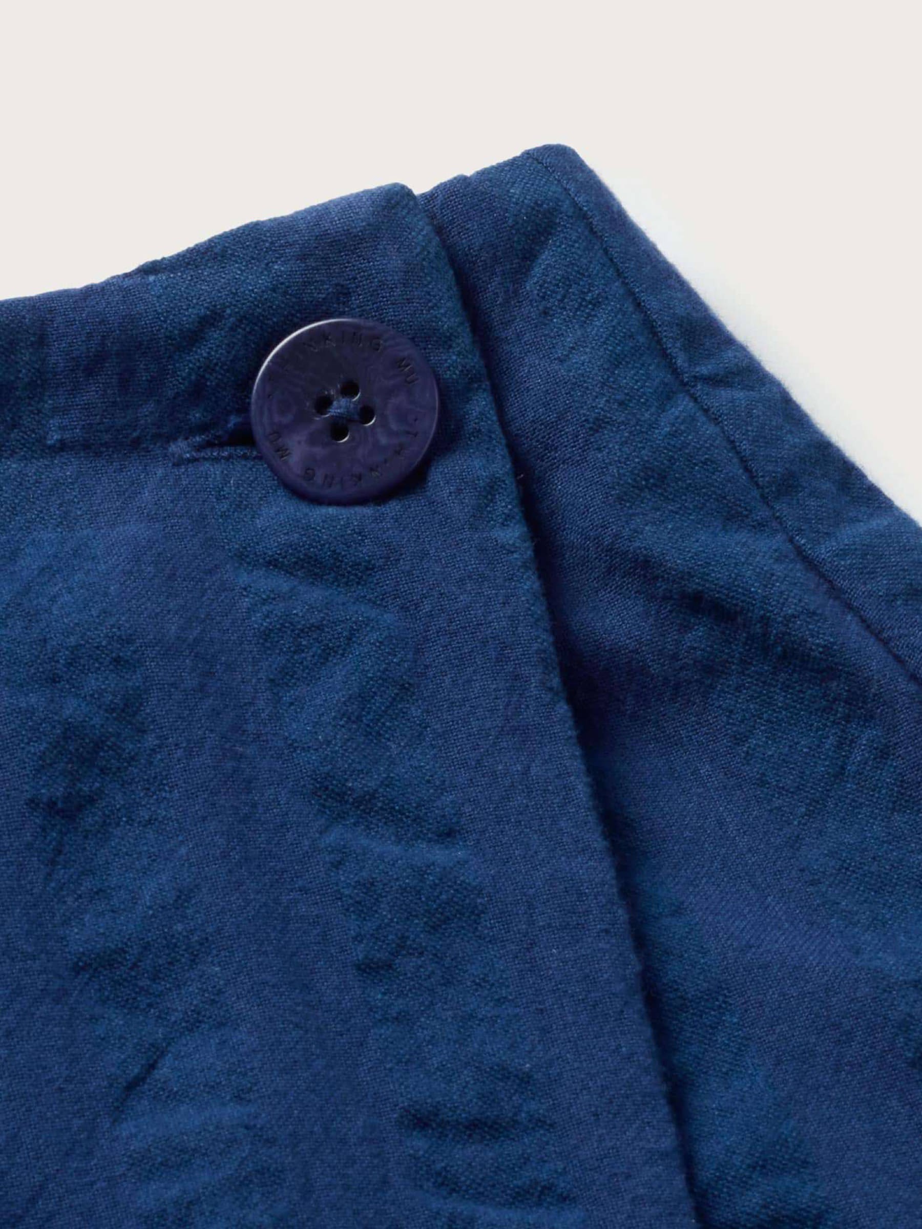 Rock Milena Skirt navy big seersucker Thinking Mu