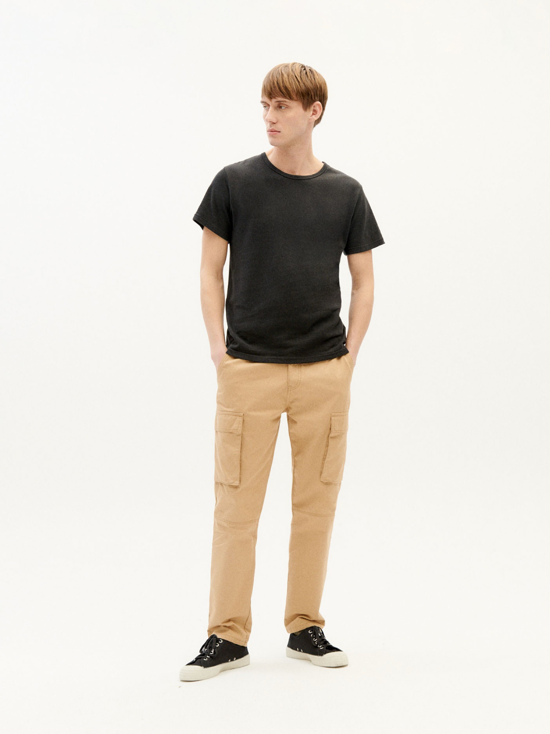 Hemp T-Shirt black Thinking Mu
