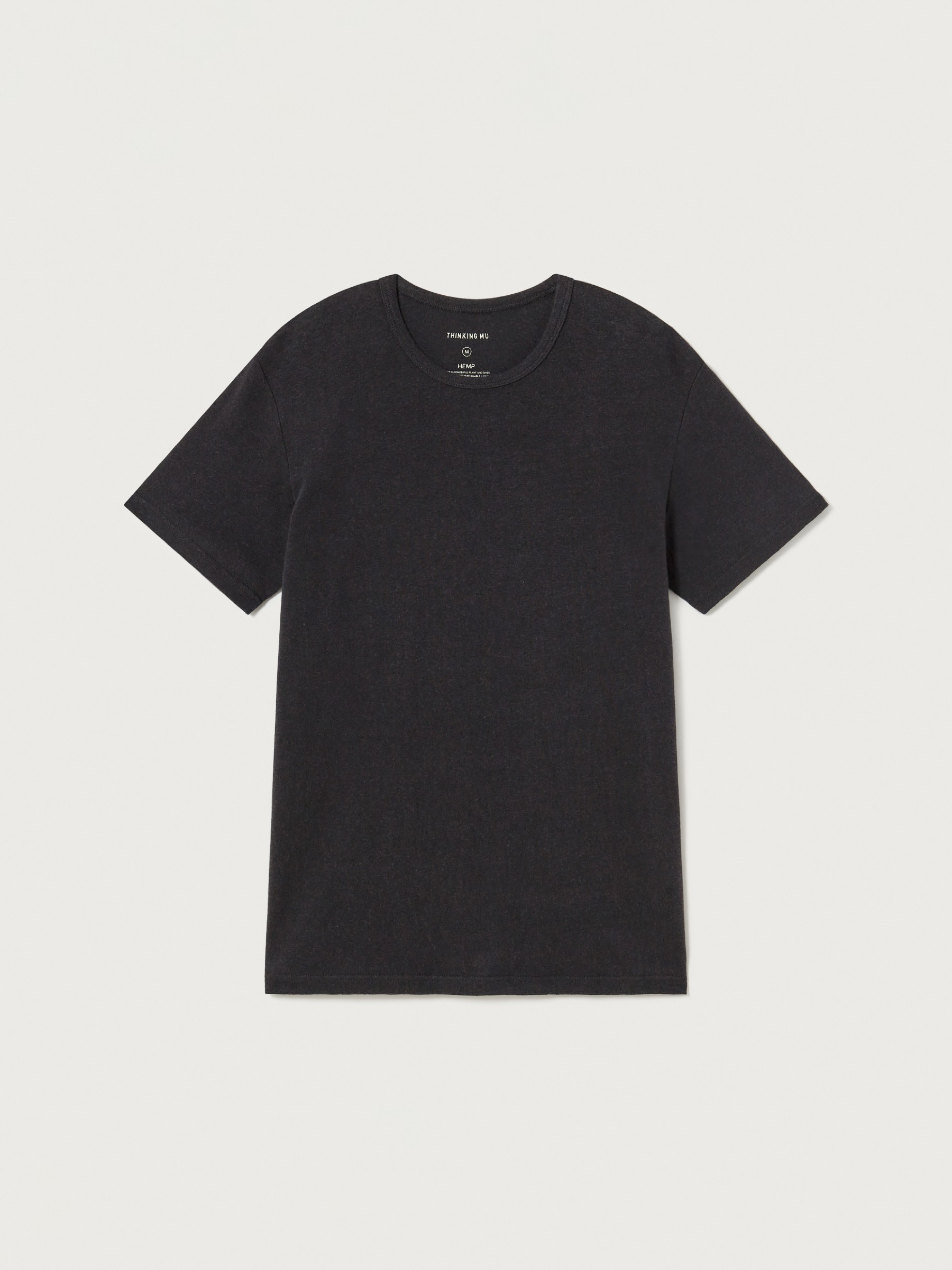 Hemp T-Shirt black Thinking Mu