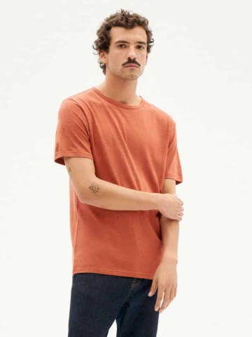 Hemp T-Shirt clay red Thinking Mu