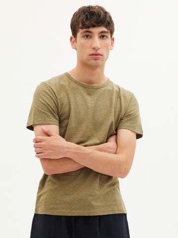 Hemp T-Shirt kaki Thinking Mu Hemp T-Shirt kaki Thinking Mu