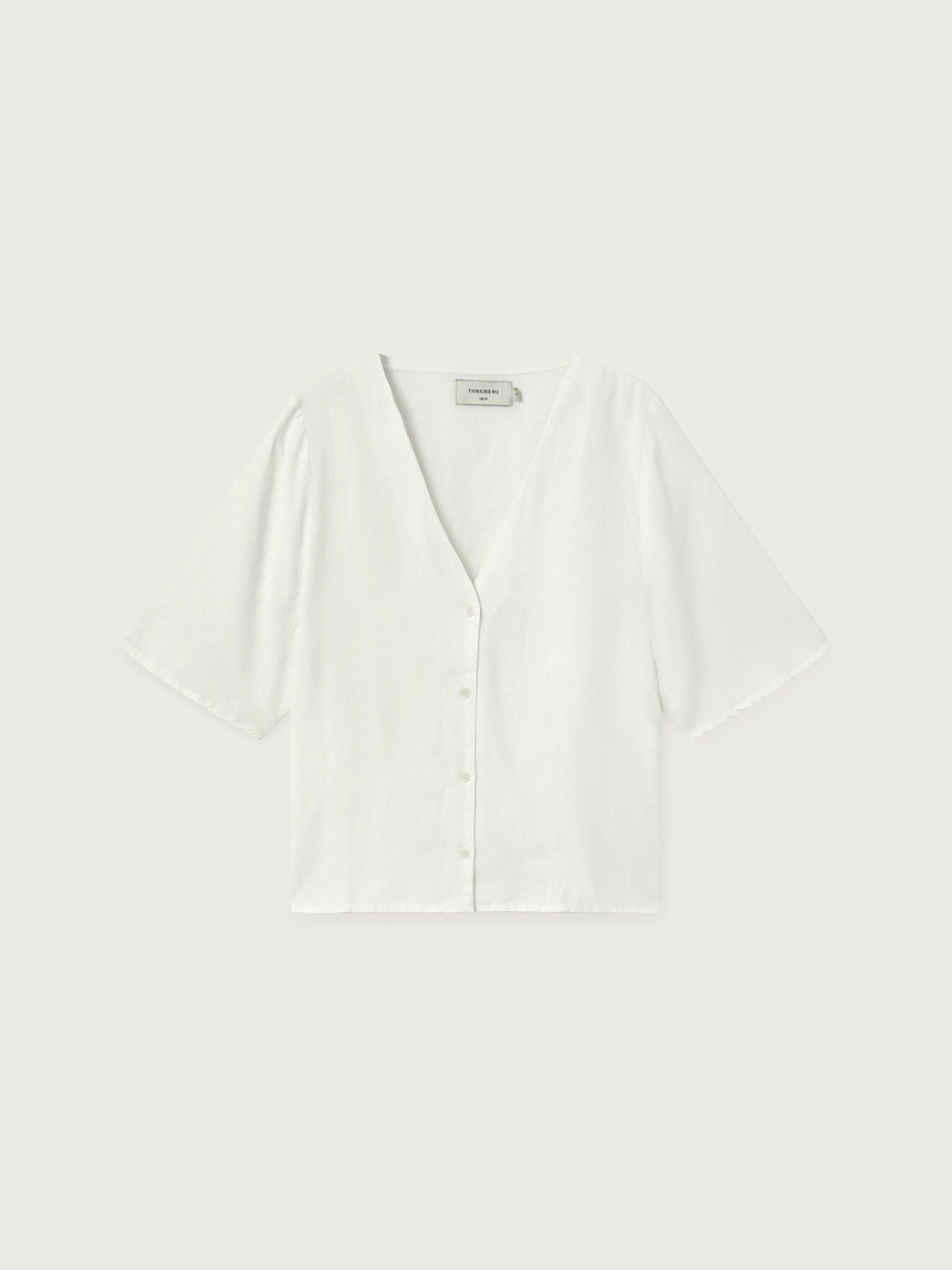 Bluse Libelula Blouse white hemp Thinking Mu