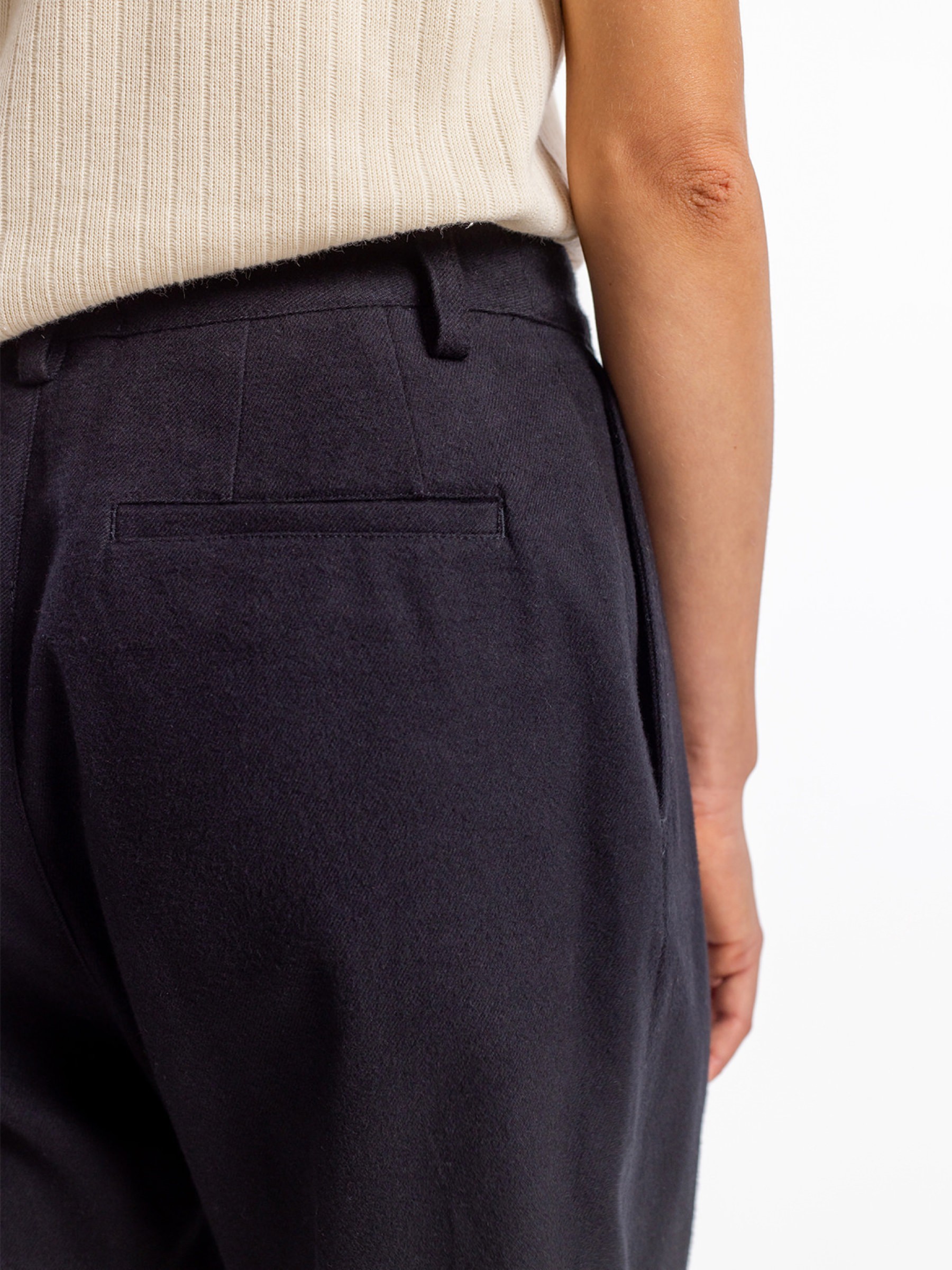 Hose Flannel Pantalone black Rotholz