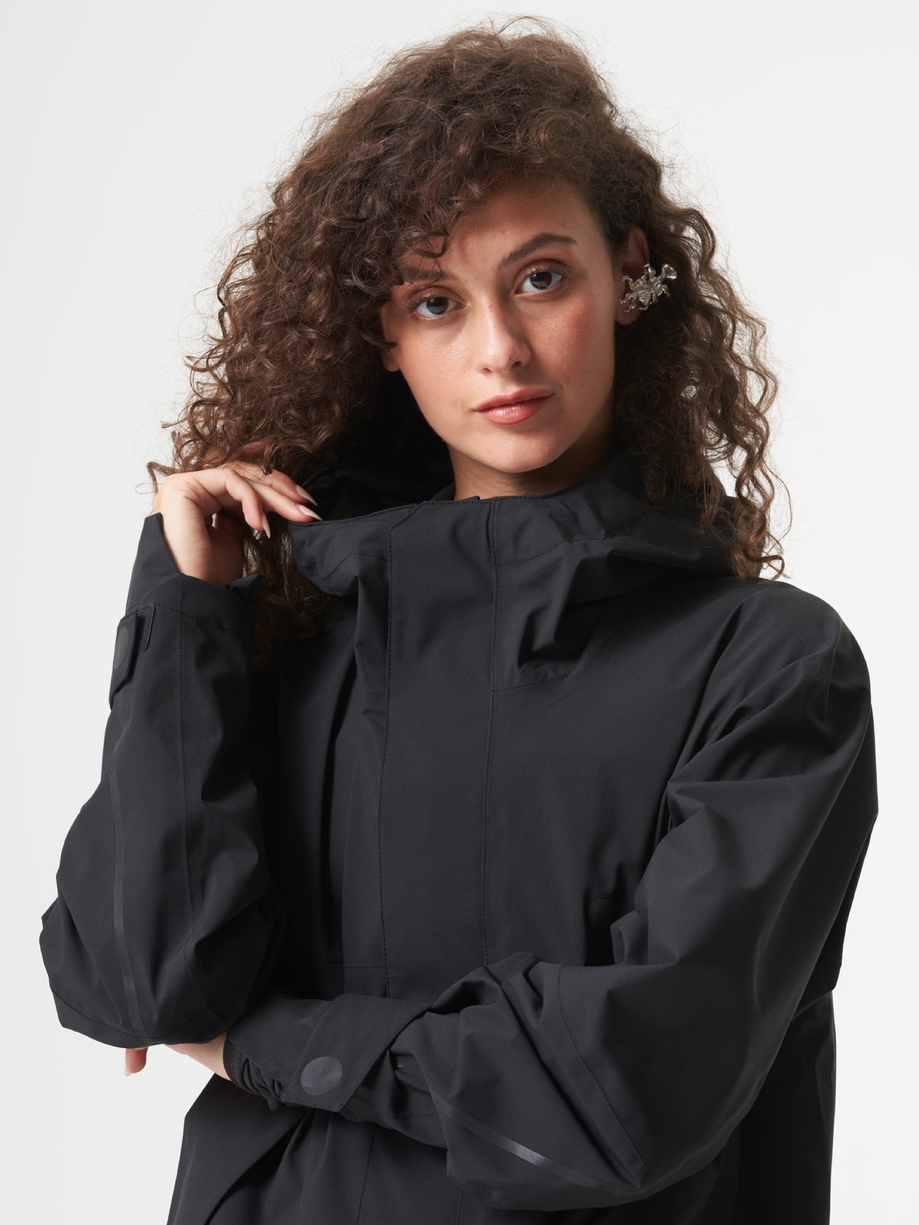 Regenjacke Aestech Parka Unisex peat black pinqponq