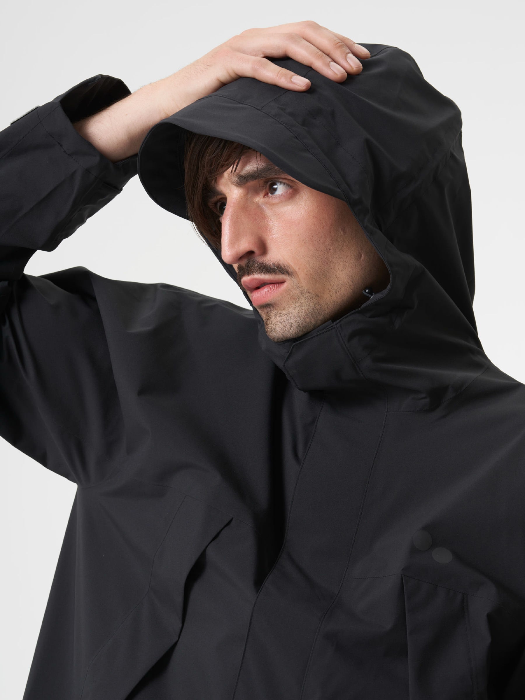Regenjacke Aestech Parka Unisex peat black pinqponq