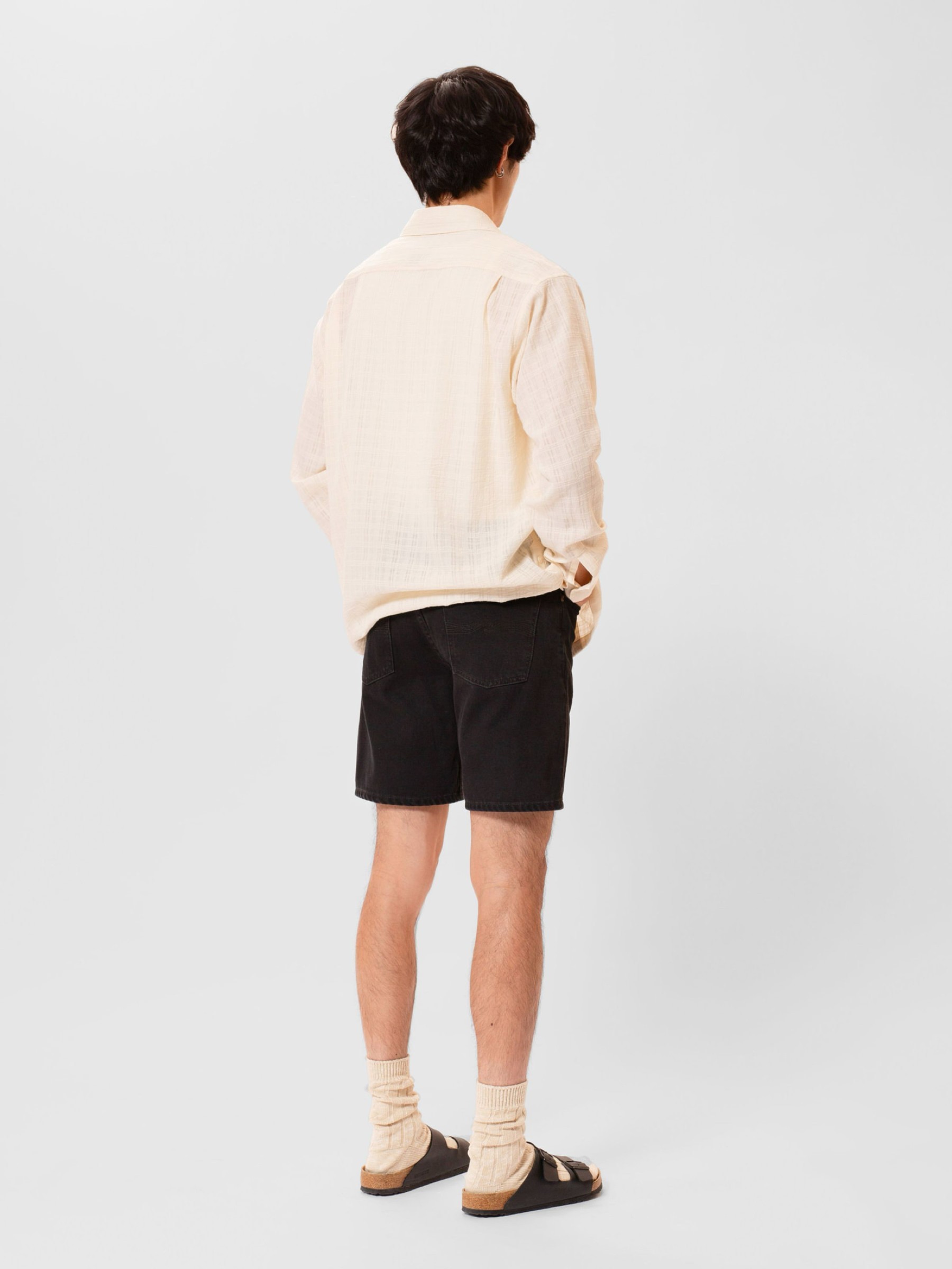 Jeansshorts Seth Shorts aged black Nudie Jeans