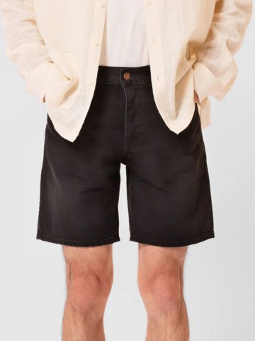 Jeansshorts Seth Shorts aged black Nudie Jeans