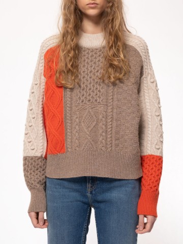 Pullover Olga Patched Knit multi Nudie Jeans