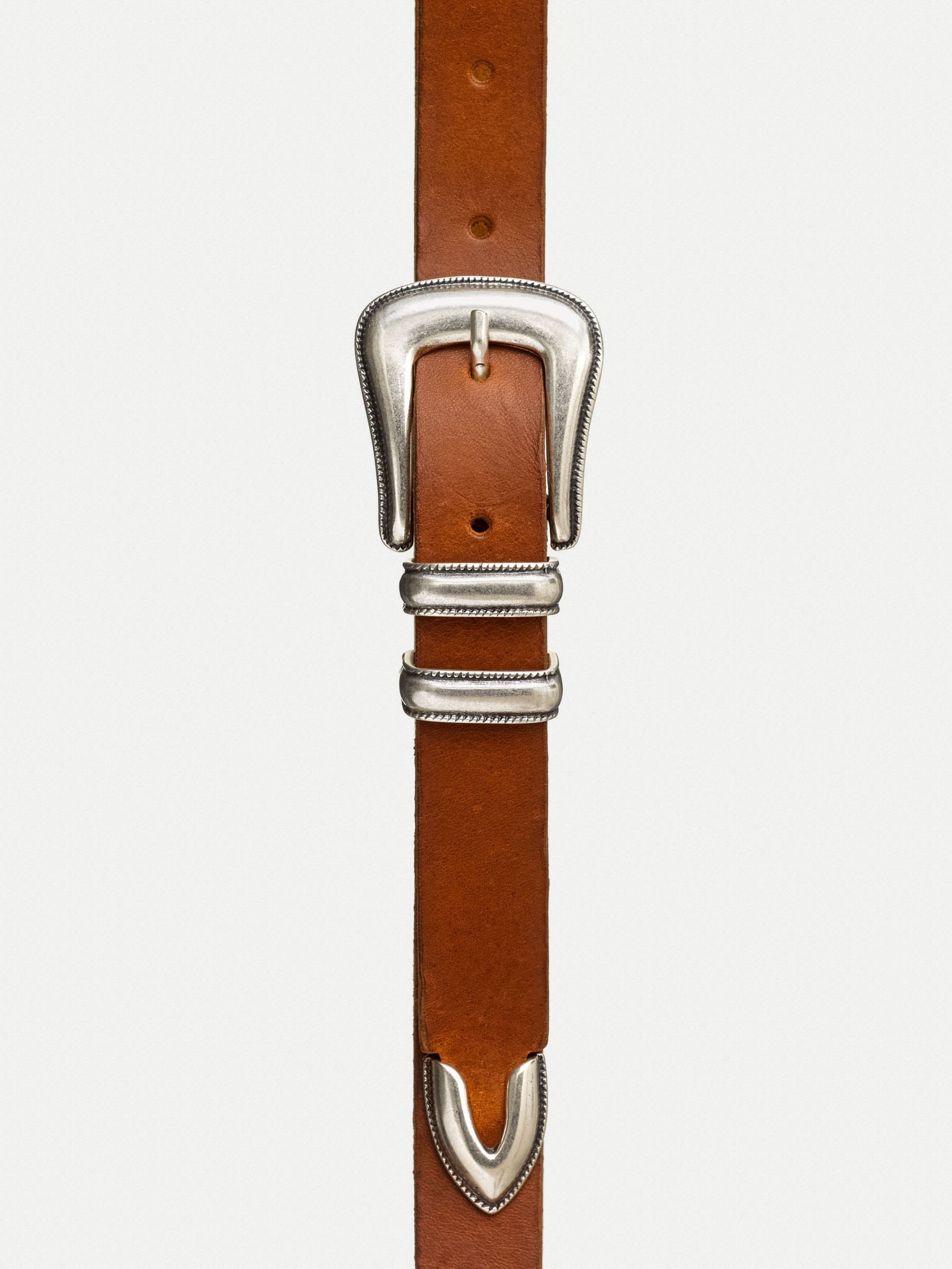 Gürtel Western Silver Belt toffee brown Nudie Jeans