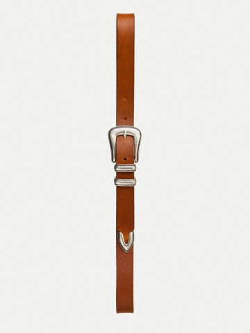 Gürtel Western Silver Belt toffee brown Nudie Jeans