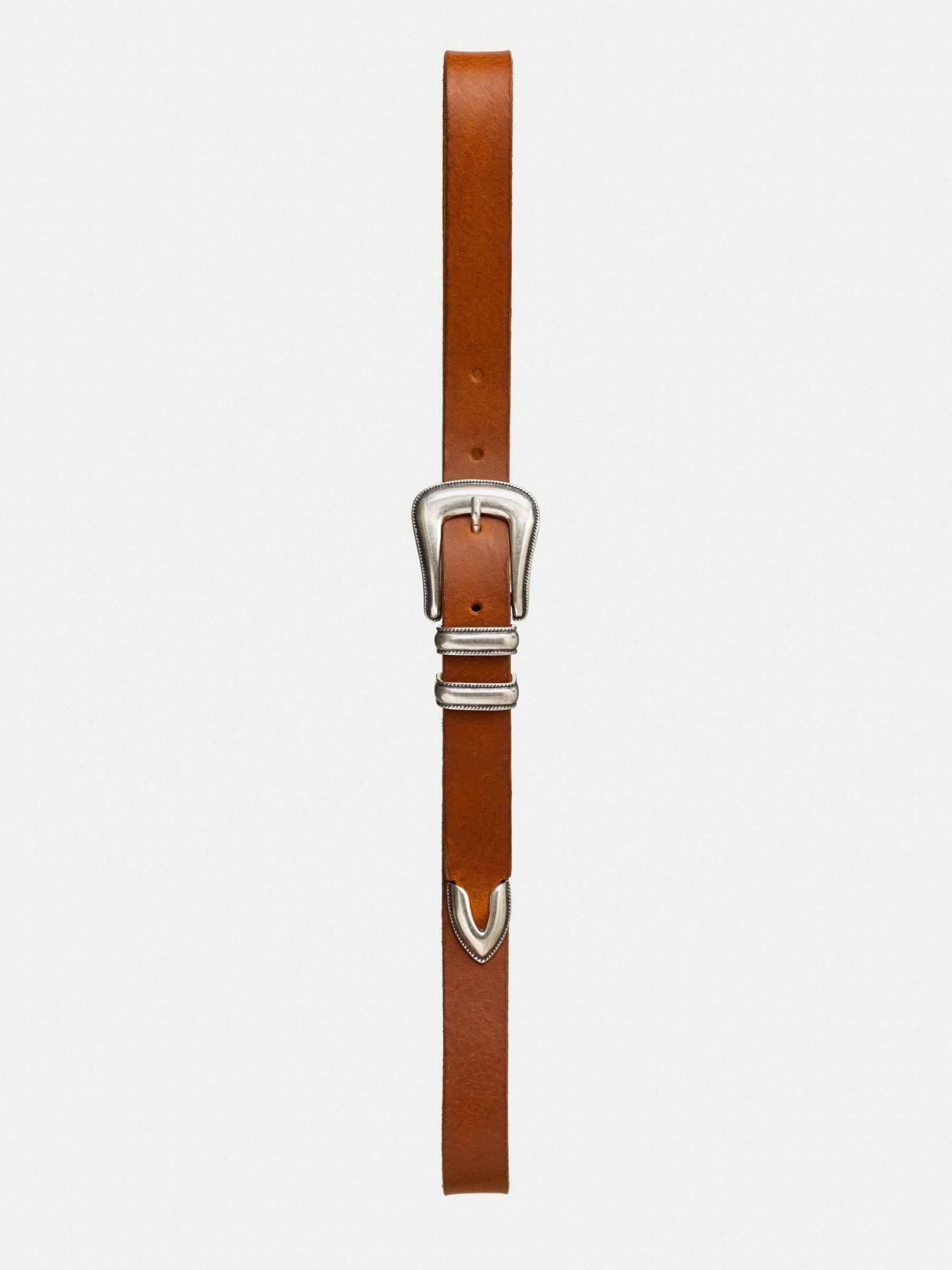 Gürtel Western Silver Belt toffee brown Nudie Jeans