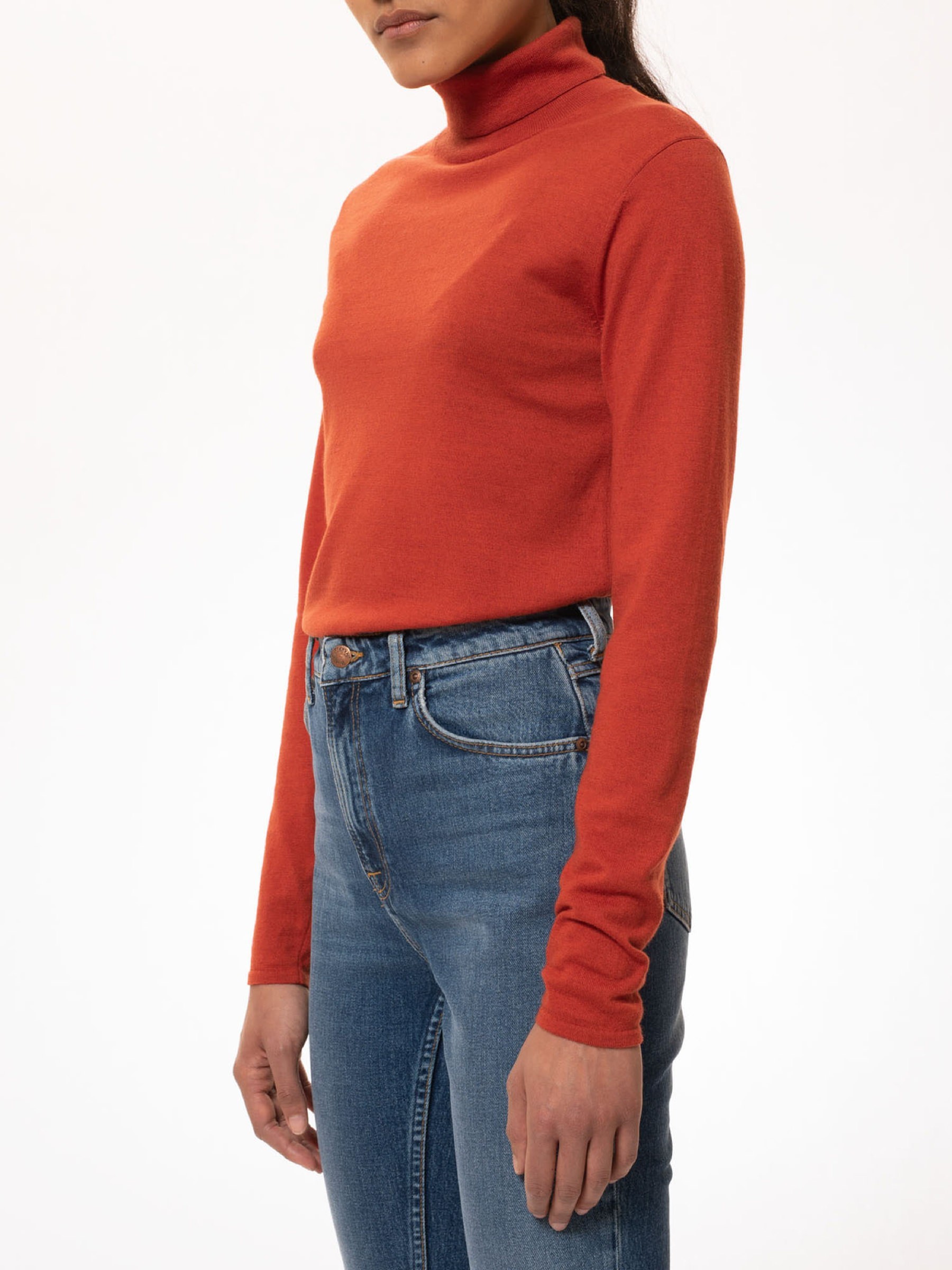 Pullover Vivi Rollneck rosso Nudie Jeans