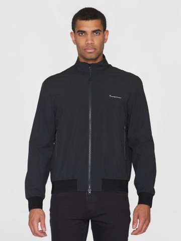 Jacke Nordenvind Light Shell Bomber Jacket black jet Knowledge Cotton Apparel