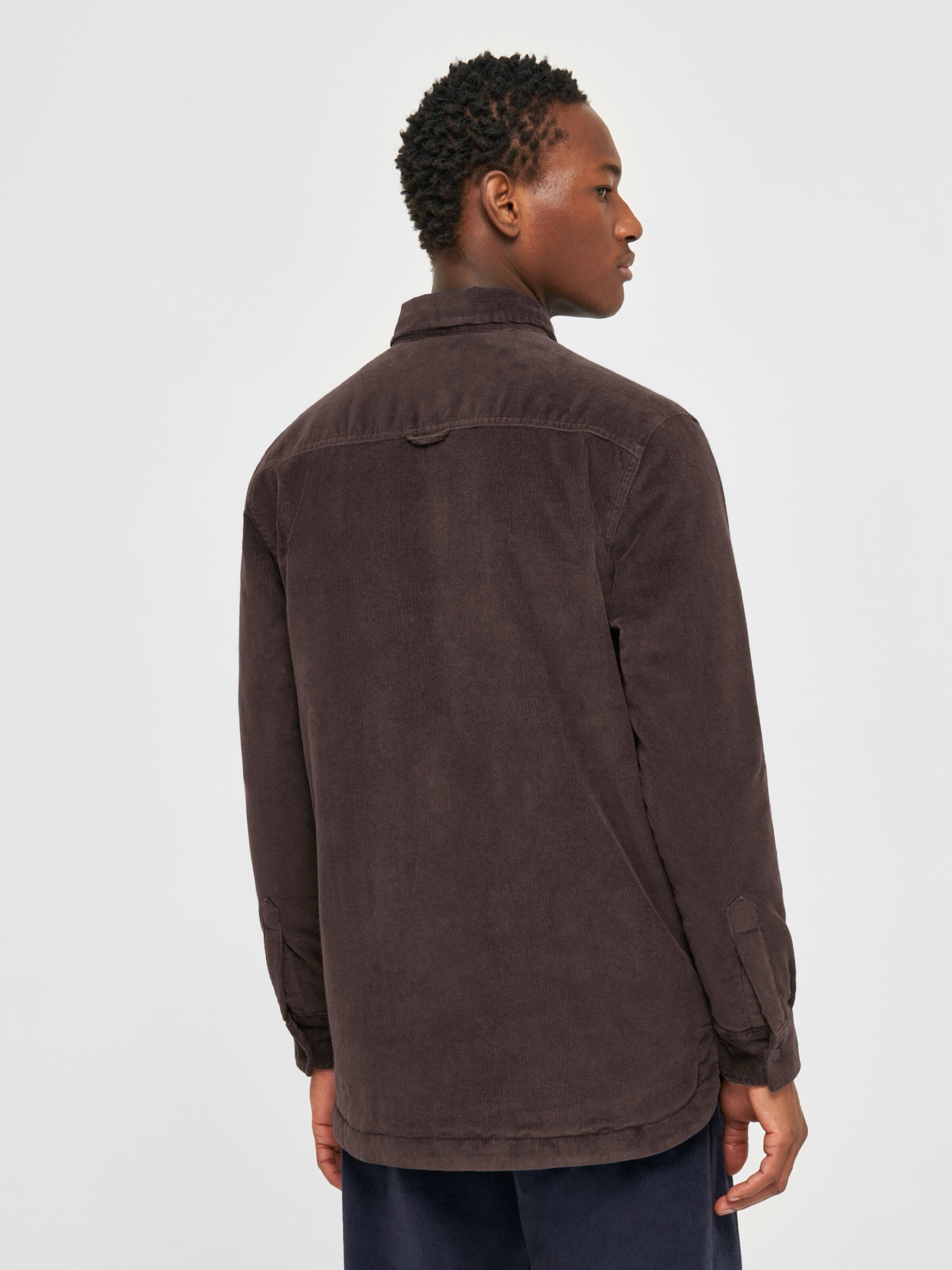 Hemd Corduroy Overshirt chocolate plum Knowledge Cotton Apparel