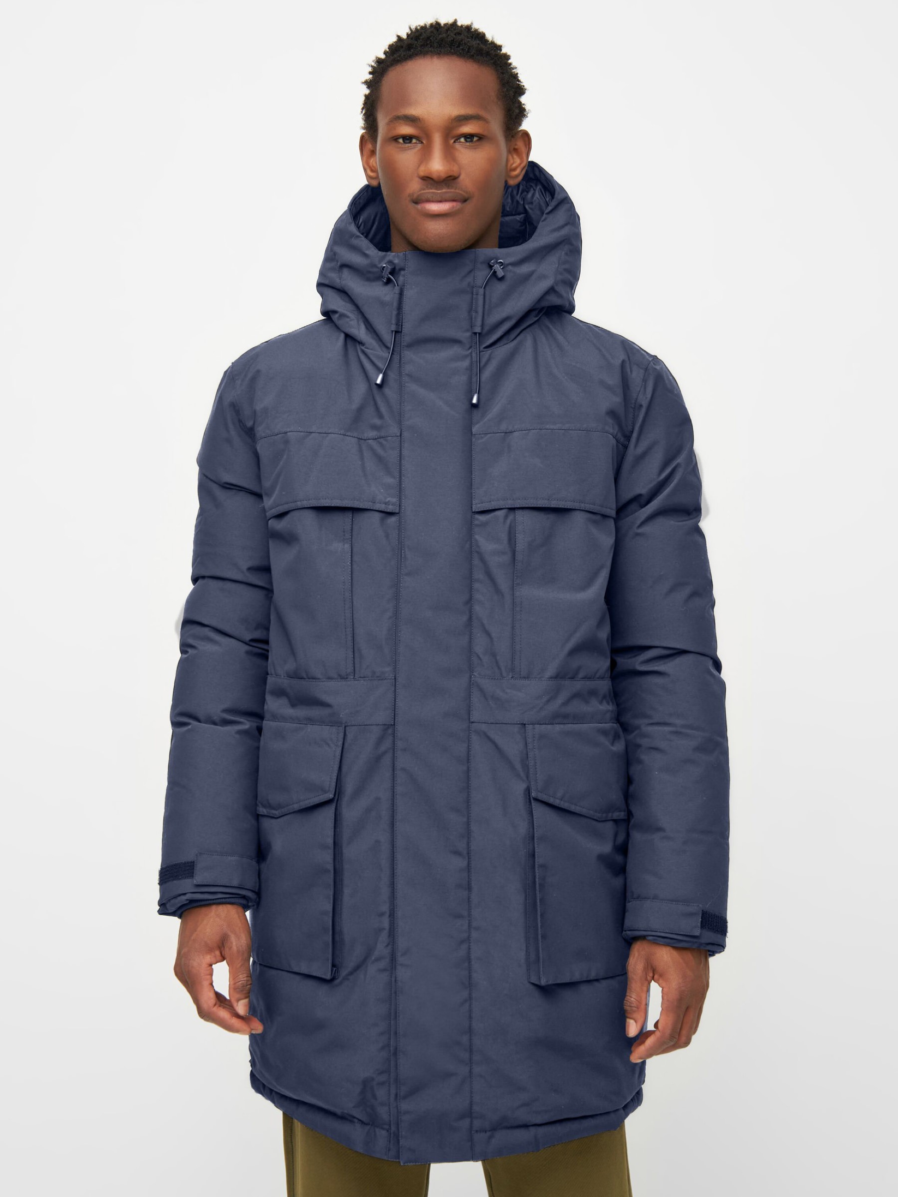 Jacke Apex Canvas Long Padded Coat total eclipse Knowledge Cotton Apparel