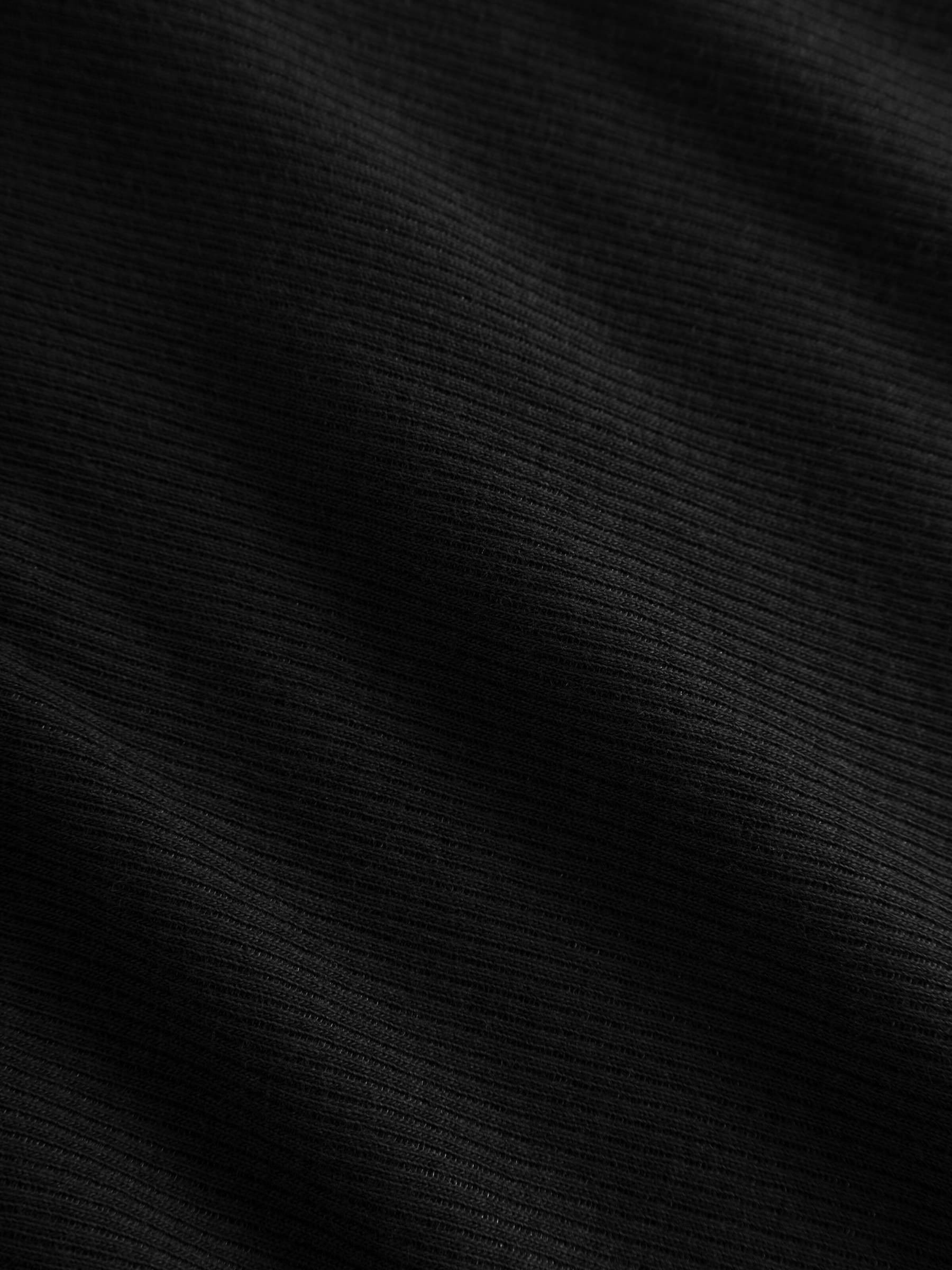 Racer Rib Top black jet Knowledge Cotton Apparel