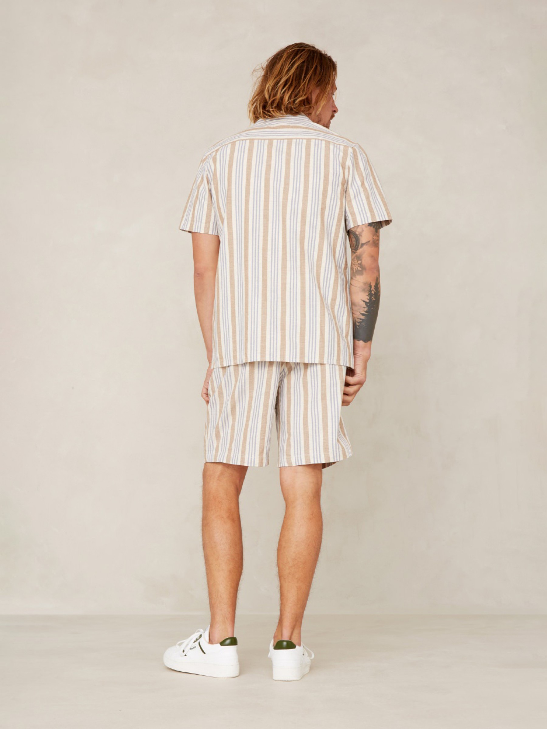 Shorts Cronus ecru hemp stripe Kings of Indigo – K.O.I.