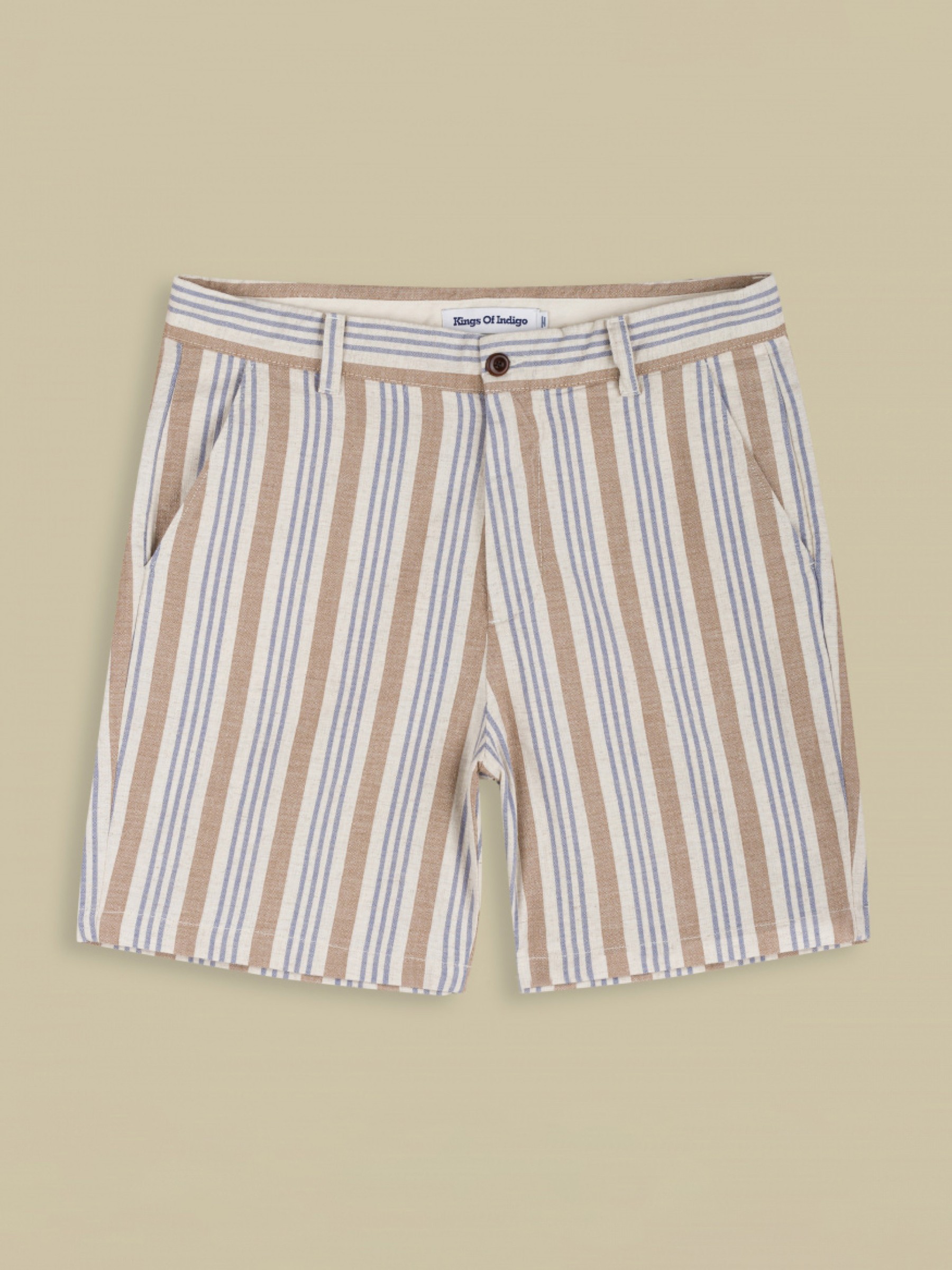 Shorts Cronus ecru hemp stripe Kings of Indigo – K.O.I.