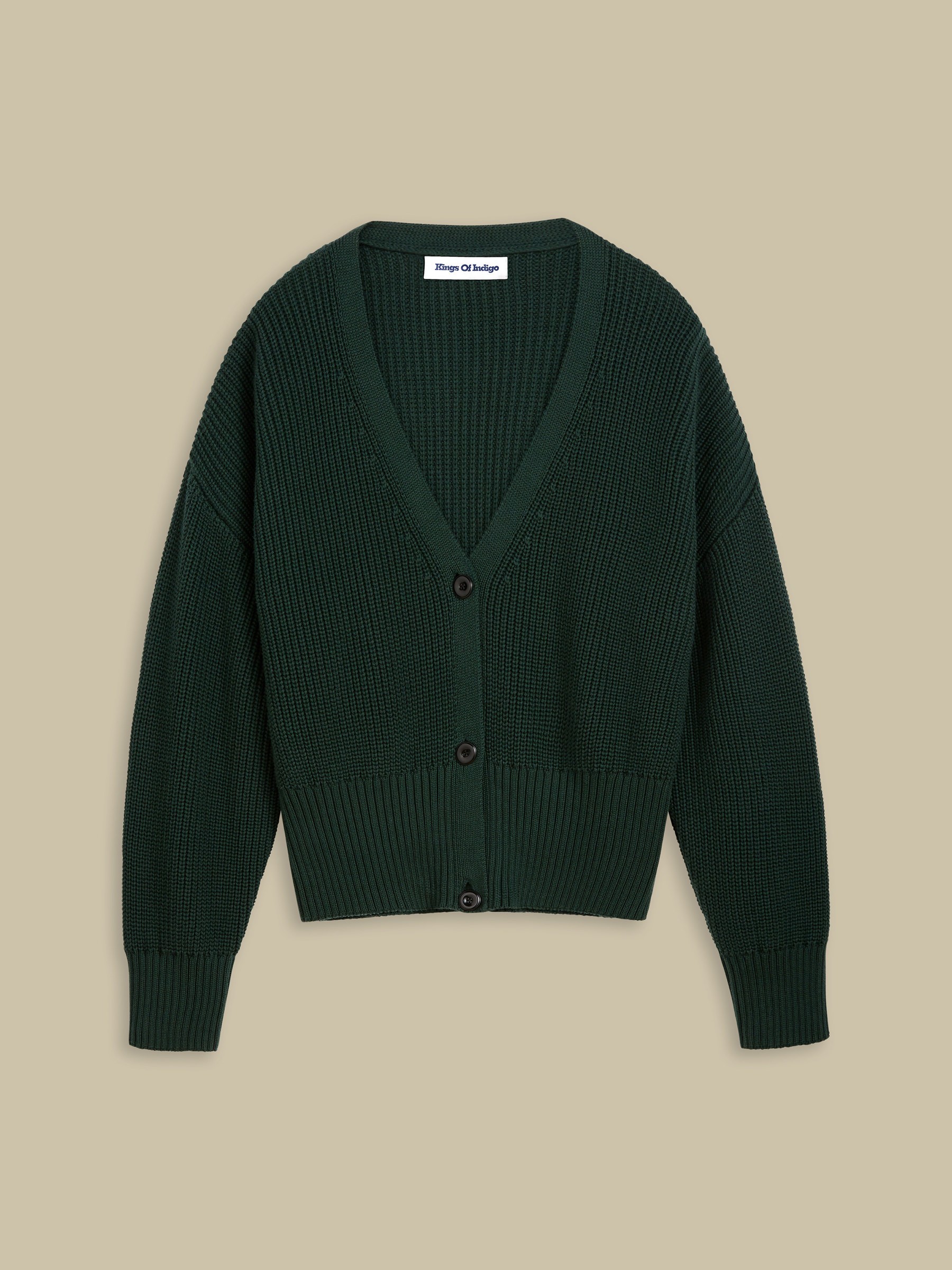 Strickjacke Decima deep forest Kings of Indigo – K.O.I.