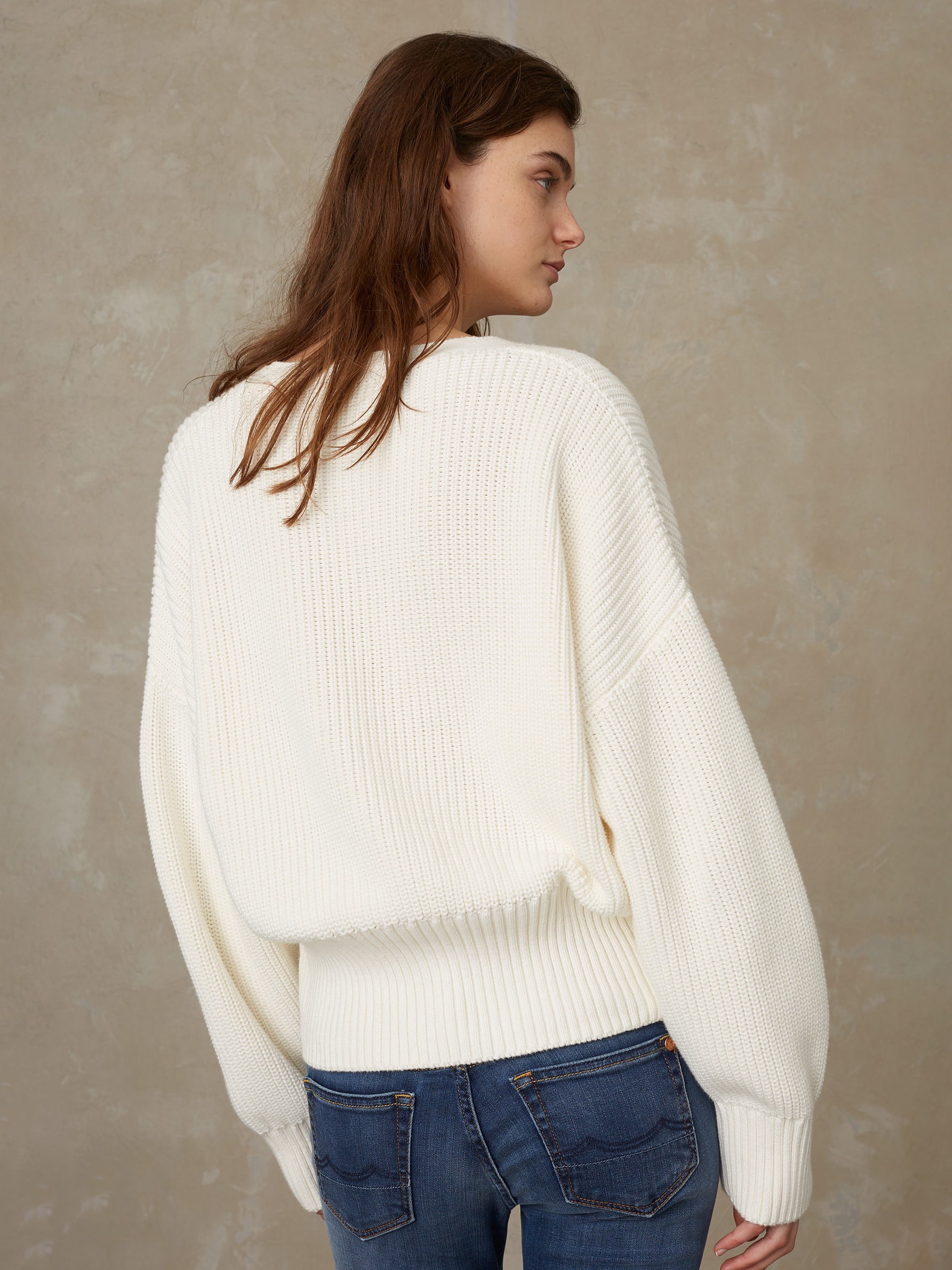 Strickjacke Decima ecru Kings of Indigo – K.O.I.