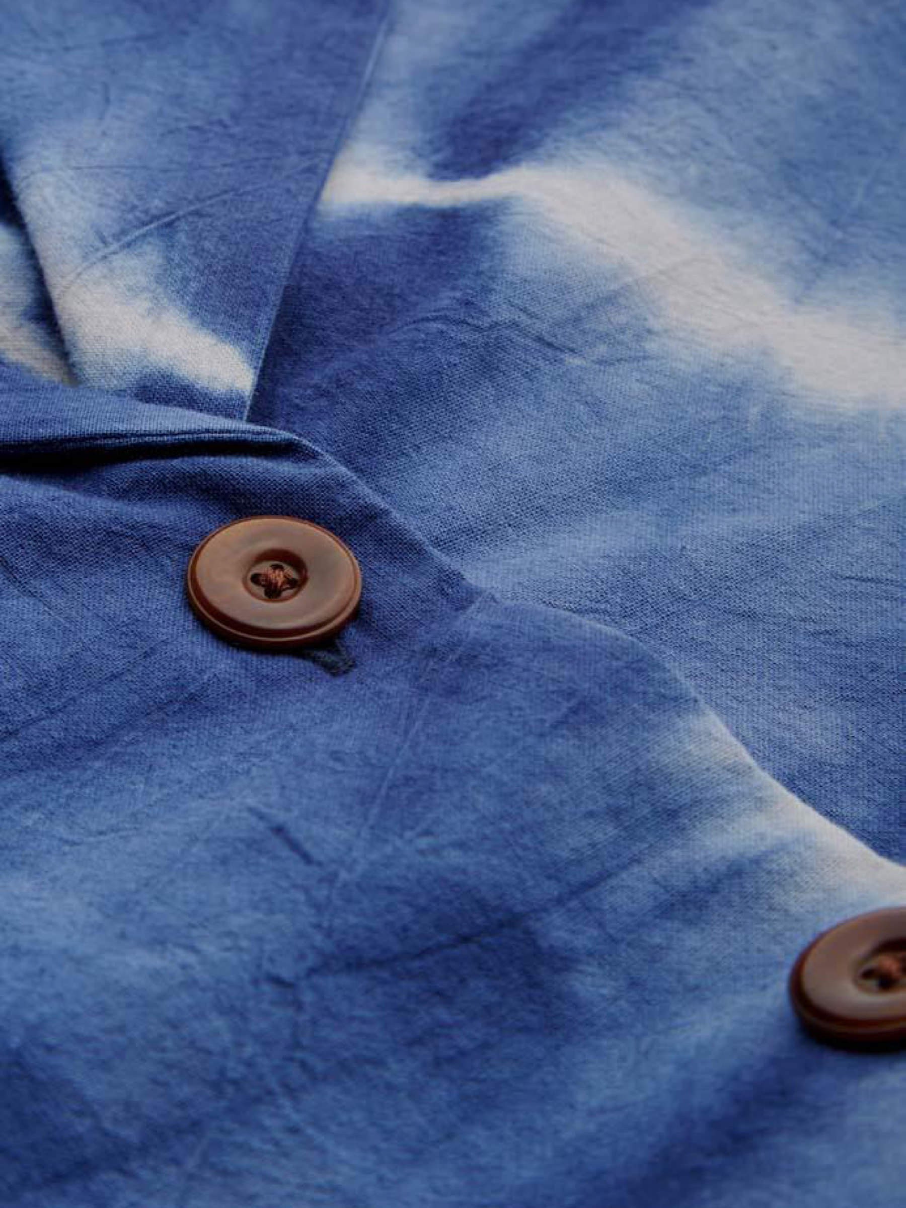 Bluse Athalie Short Sleeve tye die circles Kings of Indigo – K.O.I.