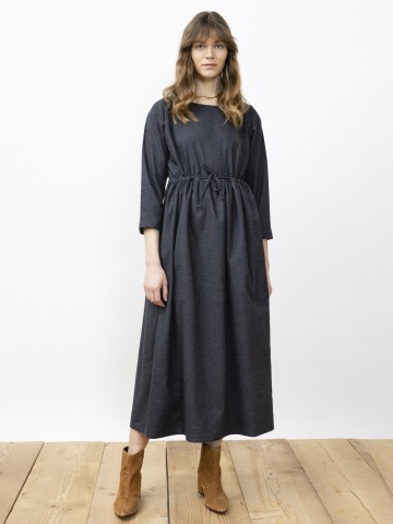 Kleid Liv Ruffle Dress anthracite Jungle Folk