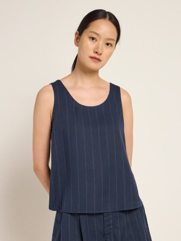 Trägertop midnight off white Lanius