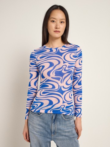 Longsleeve Langarmshirt aus TENCEL print swirl rose Lanius