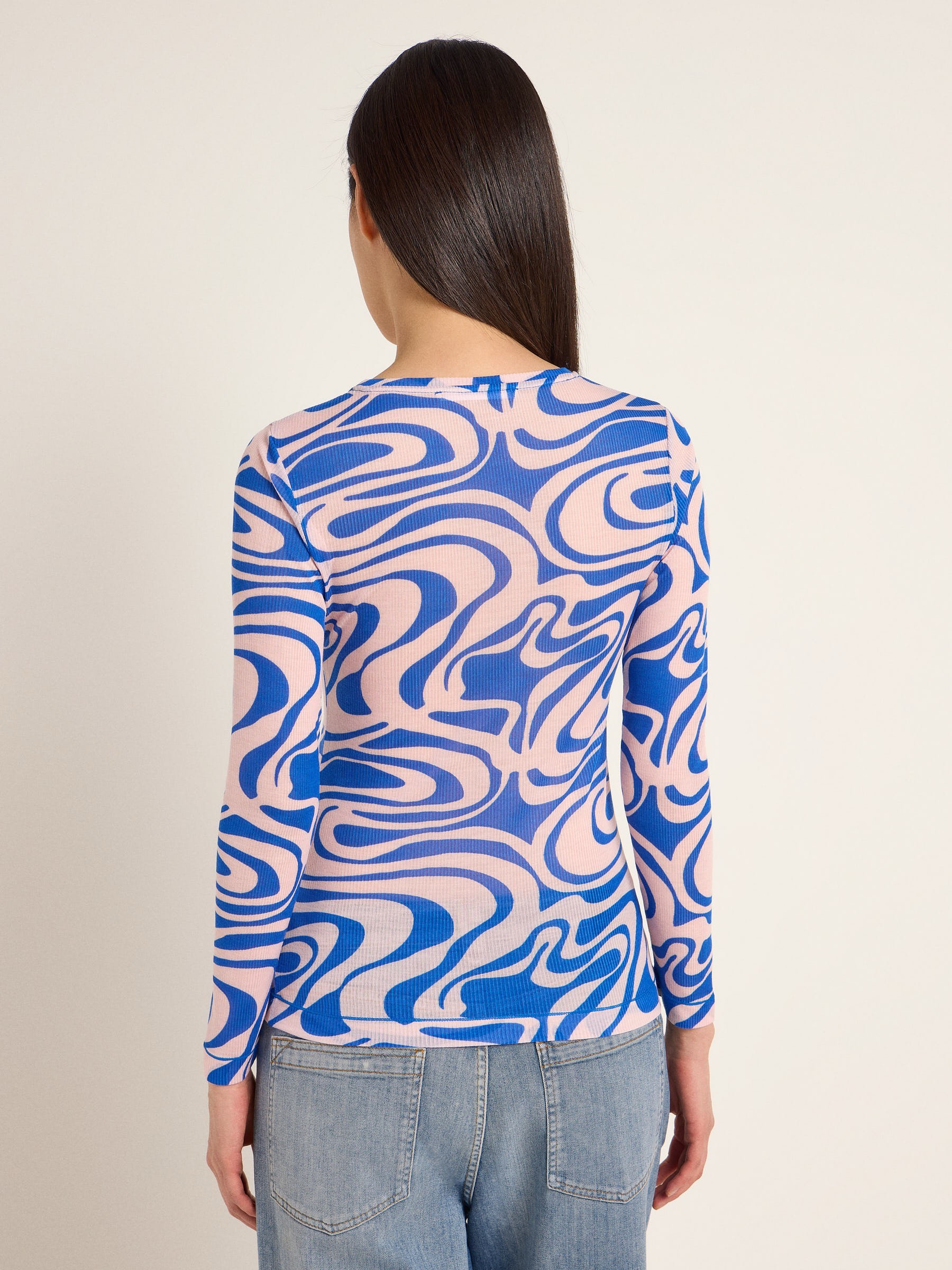 Longsleeve Langarmshirt aus TENCEL print swirl rose Lanius