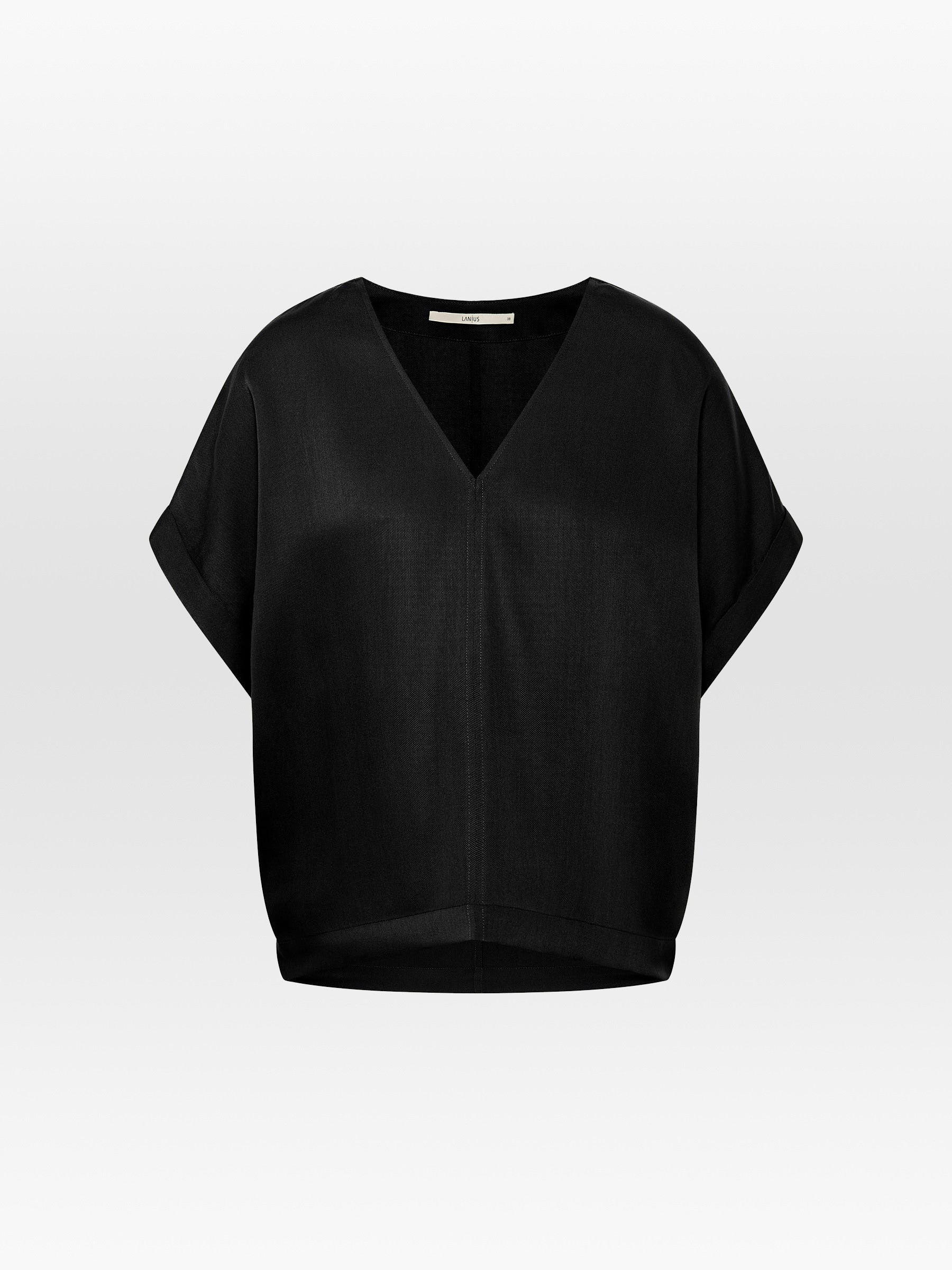 Bluse Blusenshirt aus TENCEL black Lanius