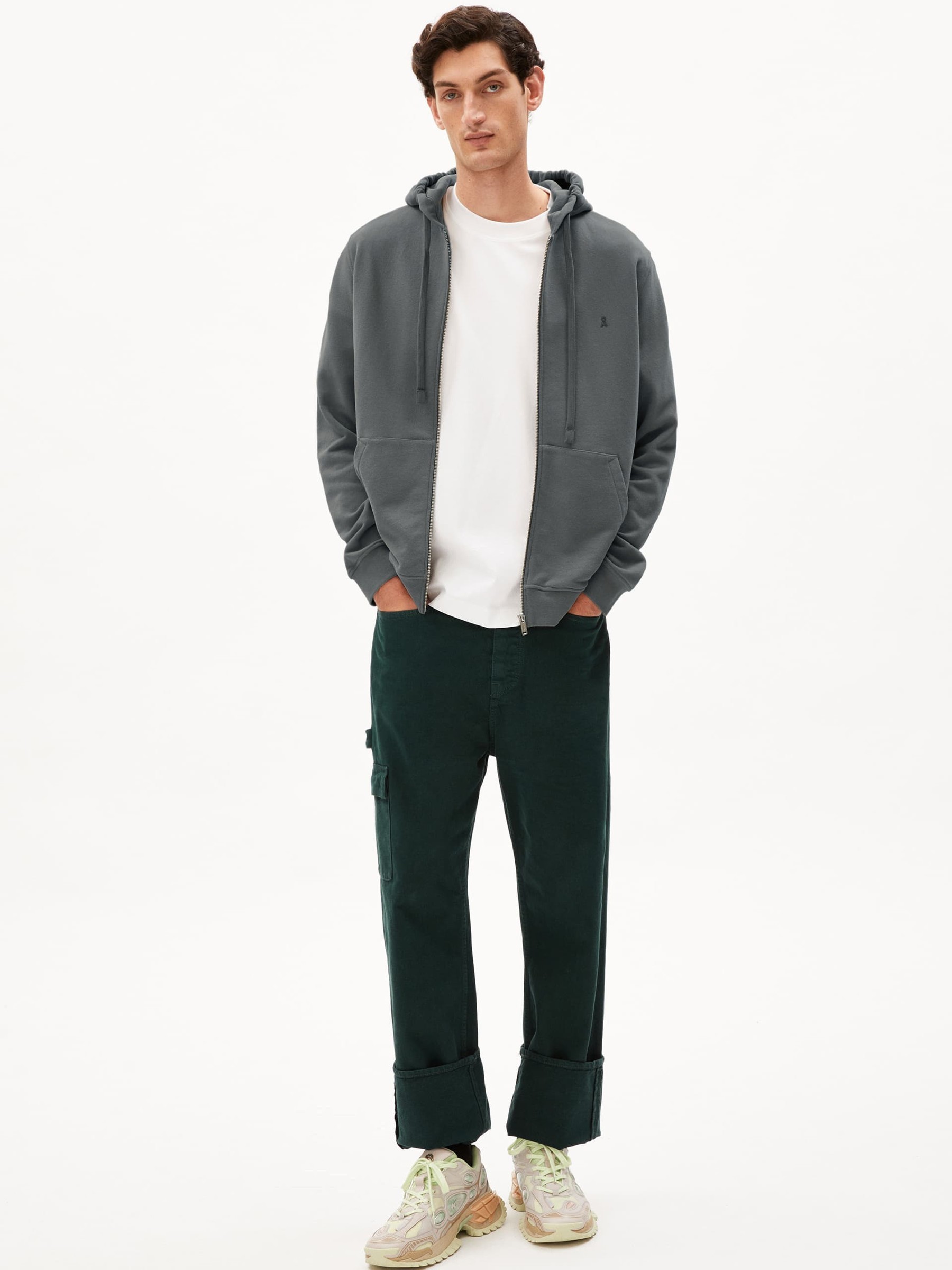 Zipper-Hoodie Saromiaan Comfort space steel Armedangels